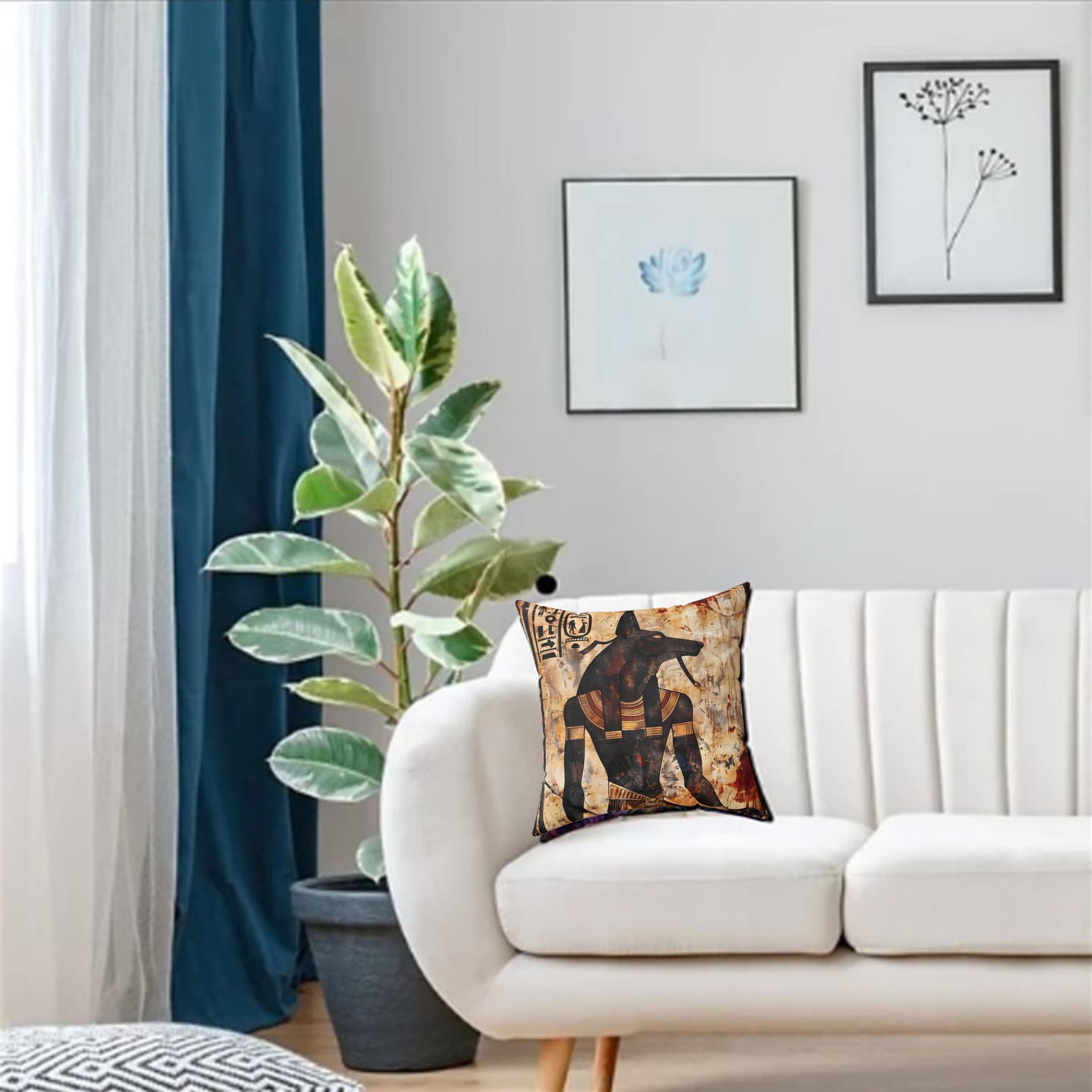 Anubis Egyptian God Square Pillow product thumbnail image Anubis Egyptian God Square Pillow product thumbnail image