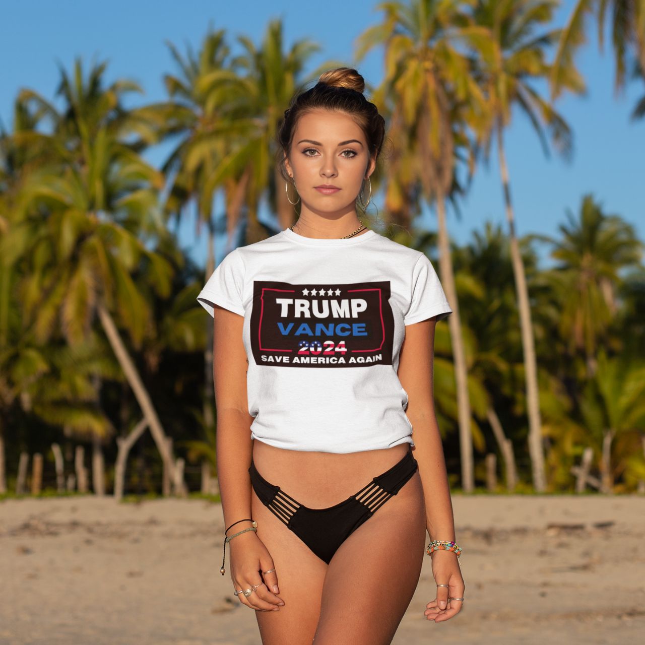 casual t-shirt "Trump and Vance 2024" tee casual for all year, all seasons, shirt for men and women. product thumbnail image