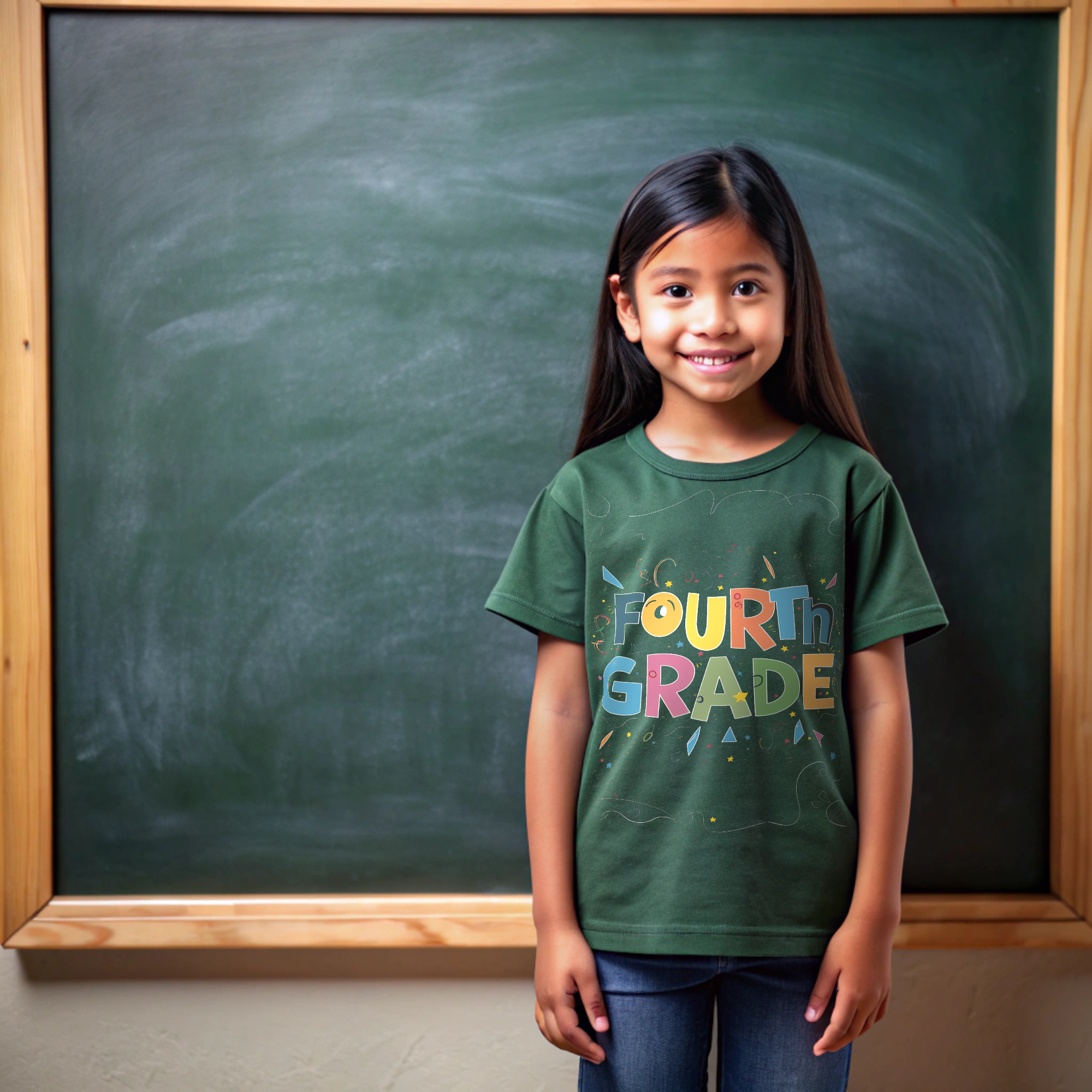 Colorful Fourth Grade Kid's Size T-Shirt - Fun Chalkboard Style Back-to-School Shirt product thumbnail image Colorful Fourth Grade Kid's Size T-Shirt - Fun Chalkboard Style Back-to-School Shirt product thumbnail image