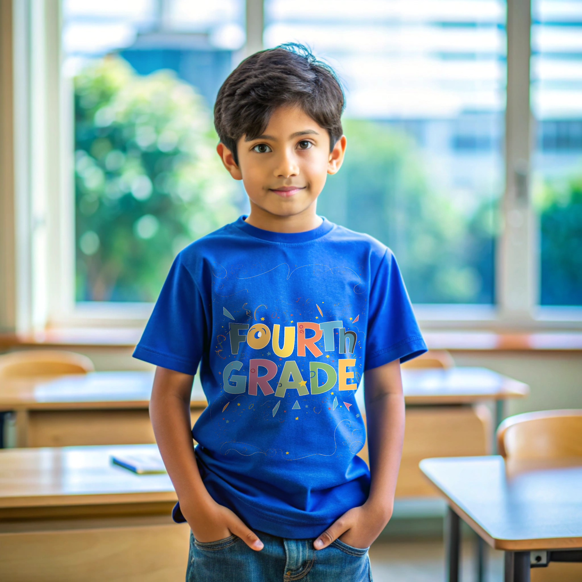 Colorful Fourth Grade Kid's Size T-Shirt - Fun Chalkboard Style Back-to-School Shirt product thumbnail image Colorful Fourth Grade Kid's Size T-Shirt - Fun Chalkboard Style Back-to-School Shirt product thumbnail image