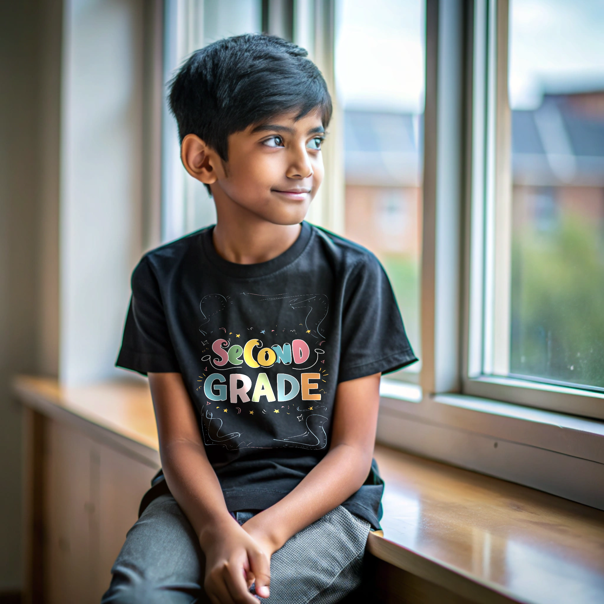 Colorful Second Grade Kid's Size T-Shirt - Fun Chalkboard Style Back-to-School Shirt product thumbnail image Colorful Second Grade Kid's Size T-Shirt - Fun Chalkboard Style Back-to-School Shirt product thumbnail image