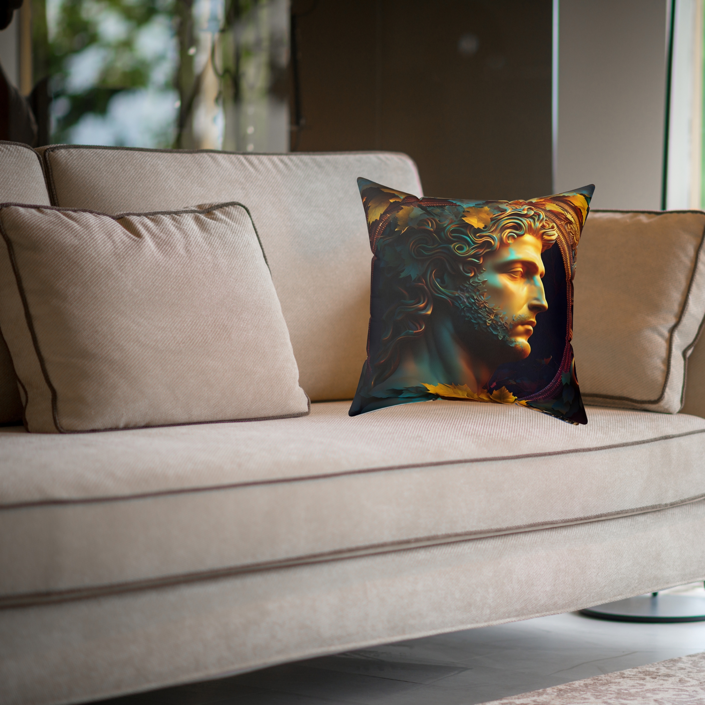 Apollo Roman Mythology God Square Pillow