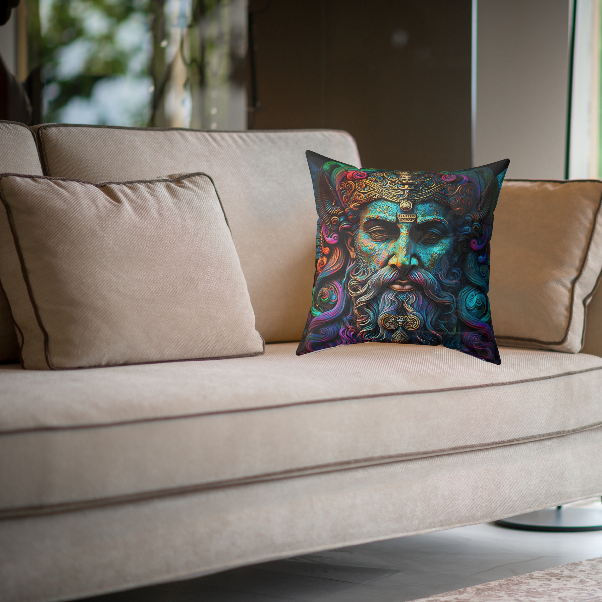 Ahura Mazda Persian God Square Pillow product thumbnail image Ahura Mazda Persian God Square Pillow product thumbnail image