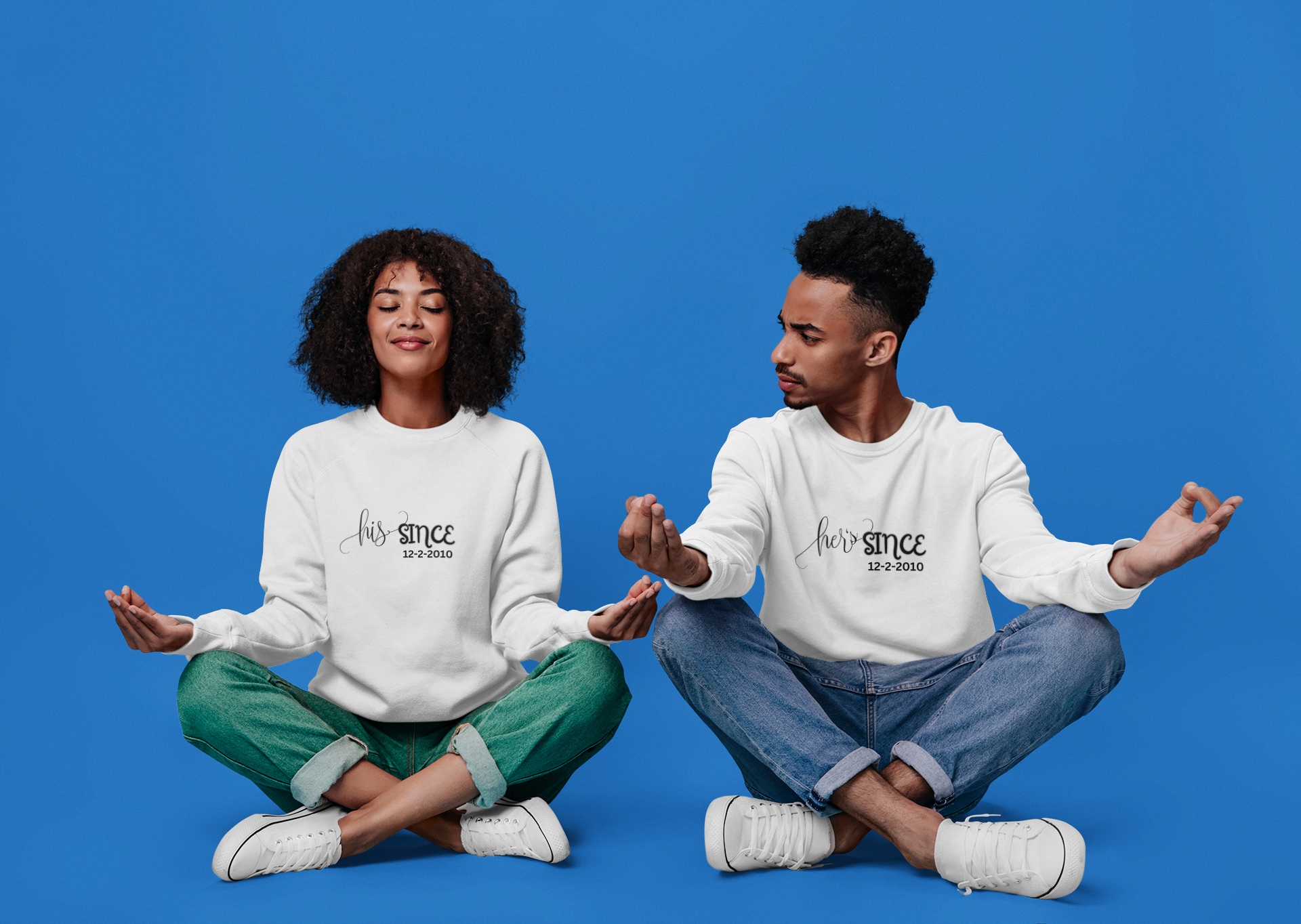 His and Her's Valentine Sweatshirt, Couples Valentine Shirt, Cute Valentine Shirt, Personalized Valentine Shirt, Custom Valentine Shirt, Valentine Sweatshirt product thumbnail image