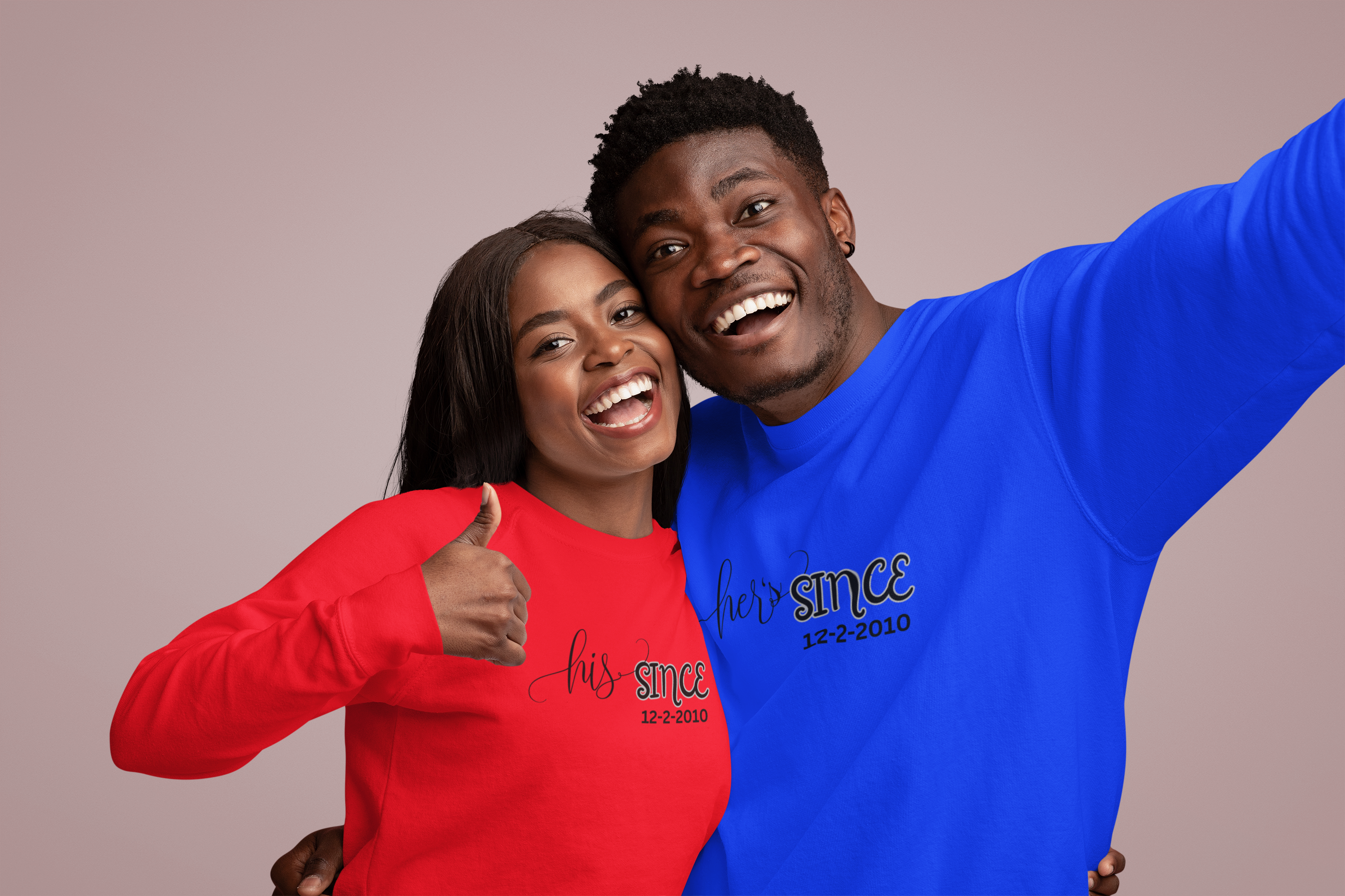 His and Her's Valentine Sweatshirt, Couples Valentine Shirt, Cute Valentine Shirt, Personalized Valentine Shirt, Custom Valentine Shirt, Valentine Sweatshirt product thumbnail image