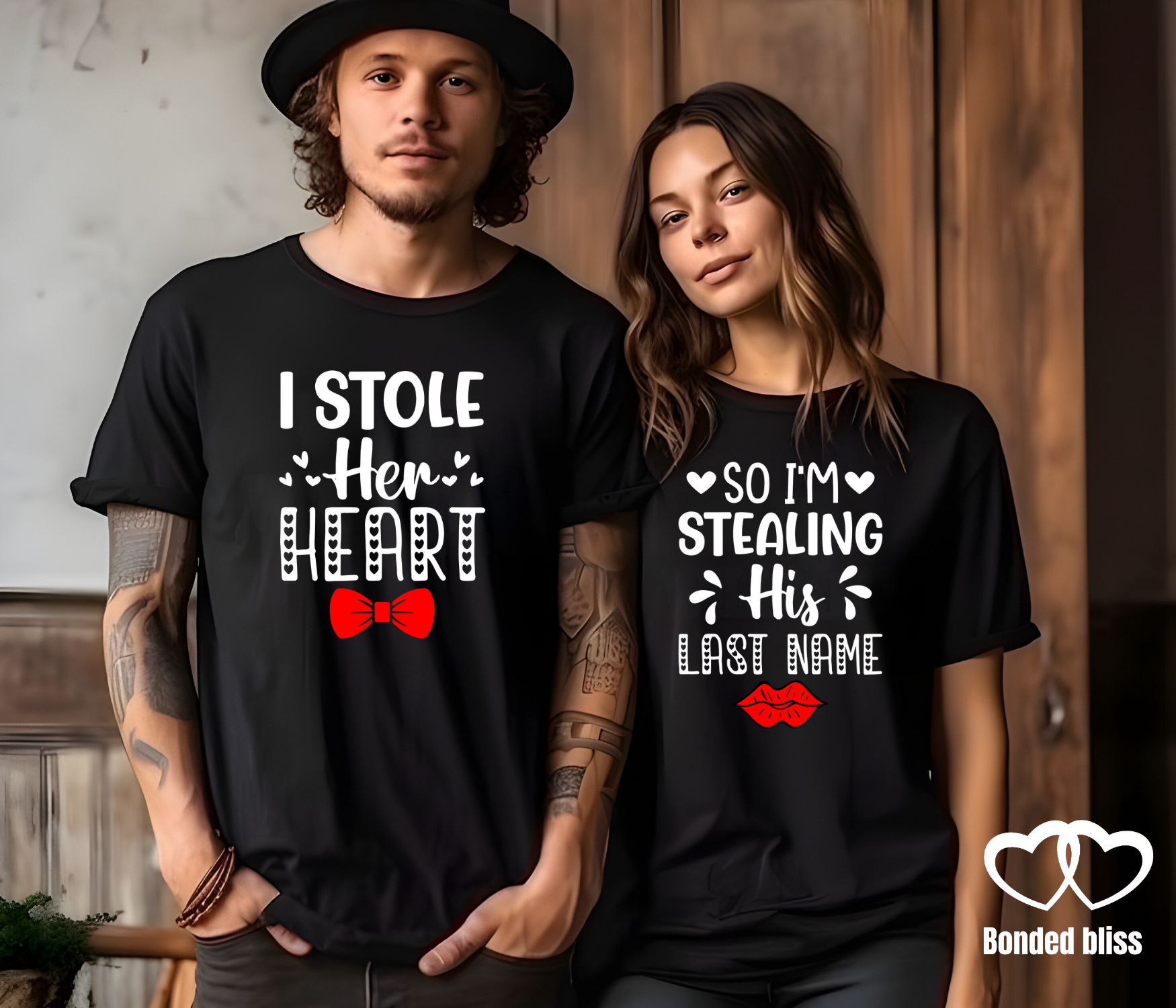 I Stole Her Heart / So I'm Stealing His Last Name" Couples T-Shirts Express Delivery available I Stole Her Heart / So I'm Stealing His Last Name" Couples T-Shirts Express Delivery available