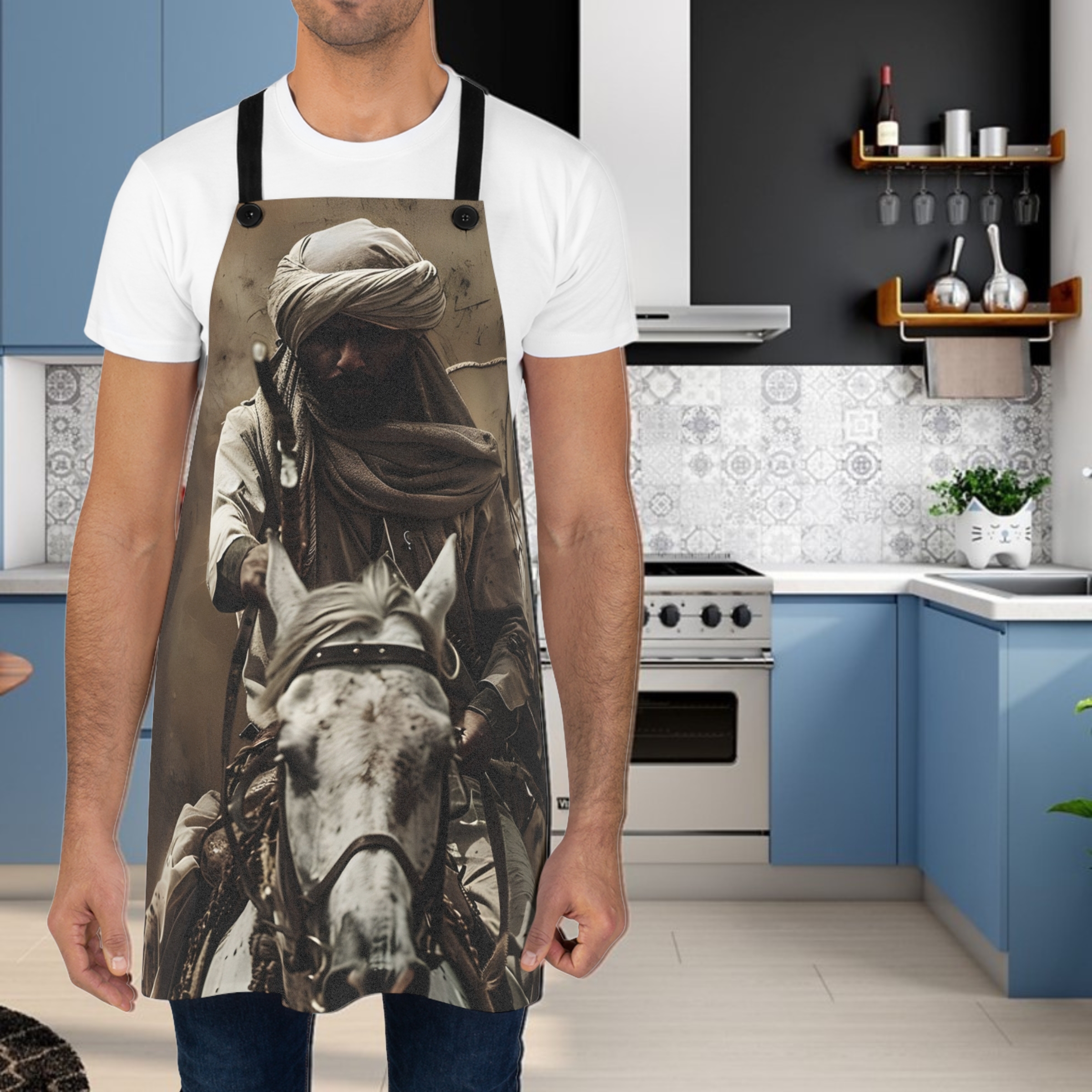 Arabian Sheik in Desert Kitchen Apron (AOP)