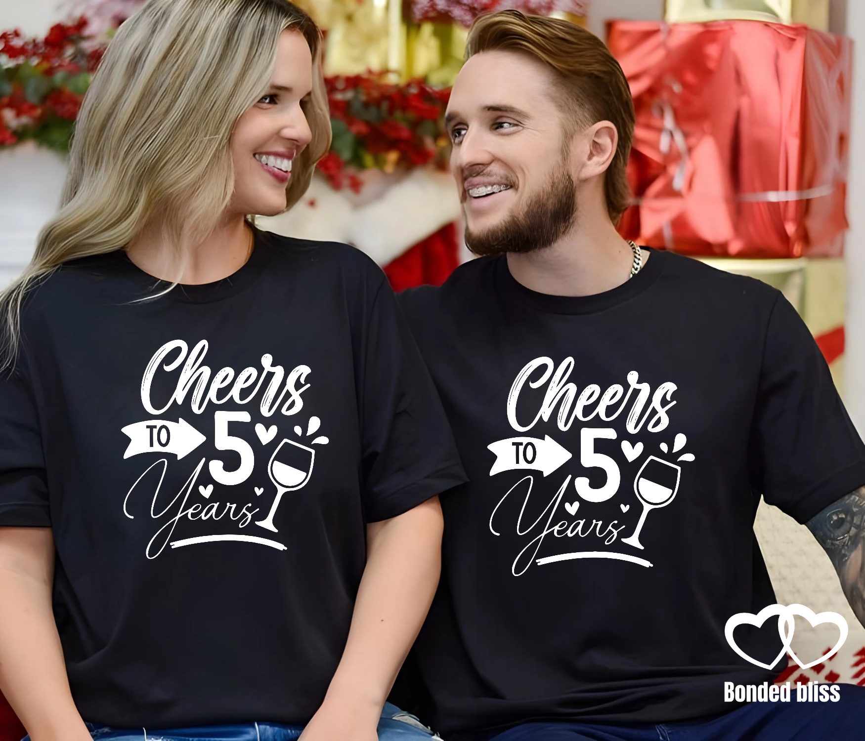 Cheers to 5 Years Anniversary T-Shirt – Unisex Premium Cotton Tee" Cheers to 5 Years Anniversary T-Shirt – Unisex Premium Cotton Tee"