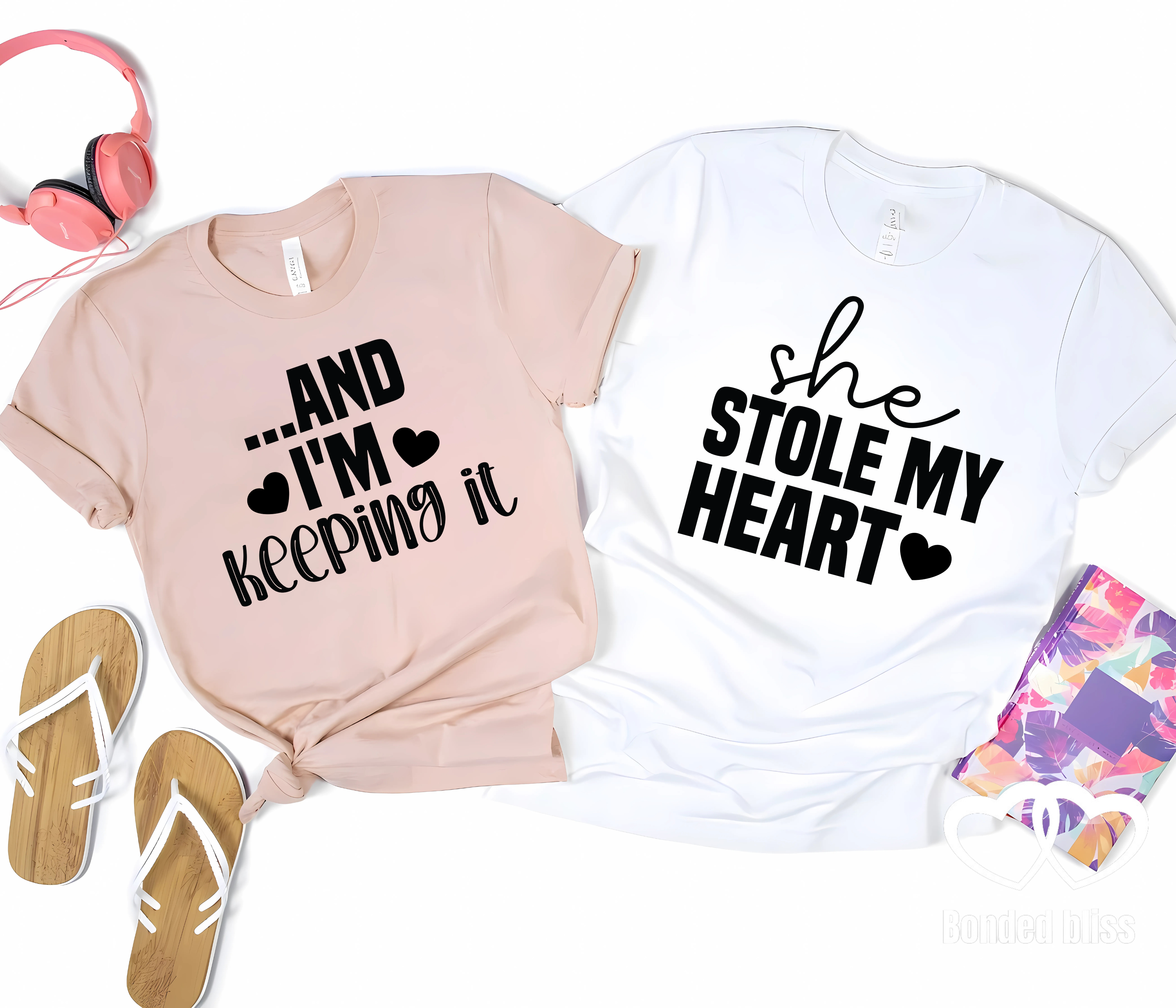 Couples Matching T-Shirt Set – 'She Stole My Heart' &amp; '...And I'm Keeping It