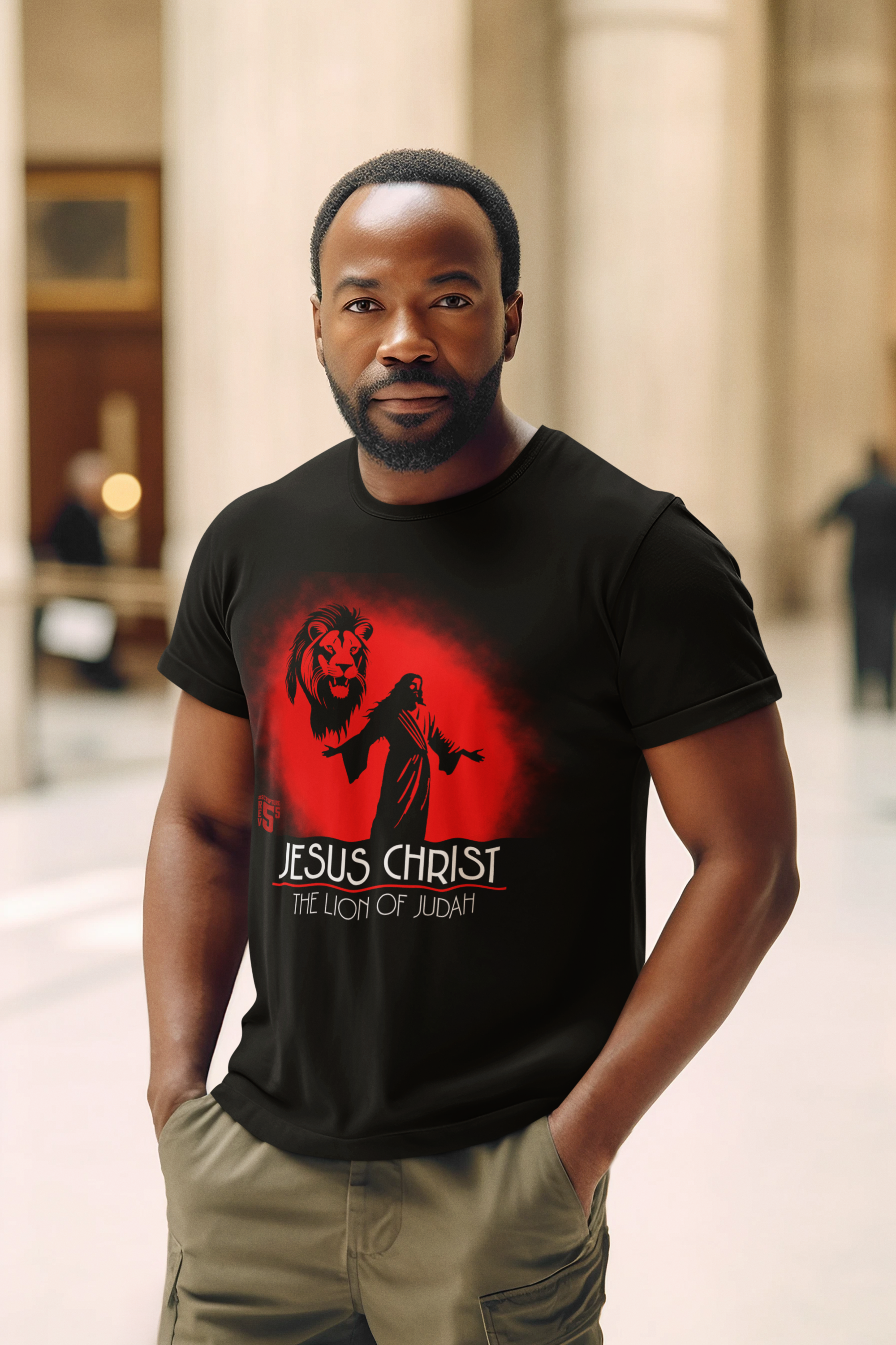 #JCTLOJ - Jesus Christ The Lion of Judah - Revelation 5:5 - Dark Shirt - Christian TShirt - Unisex Short Sleeve Jersey Shirt #JCTLOJ - Jesus Christ The Lion of Judah - Revelation 5:5 - Dark Shirt - Christian TShirt - Unisex Short Sleeve Jersey Shirt