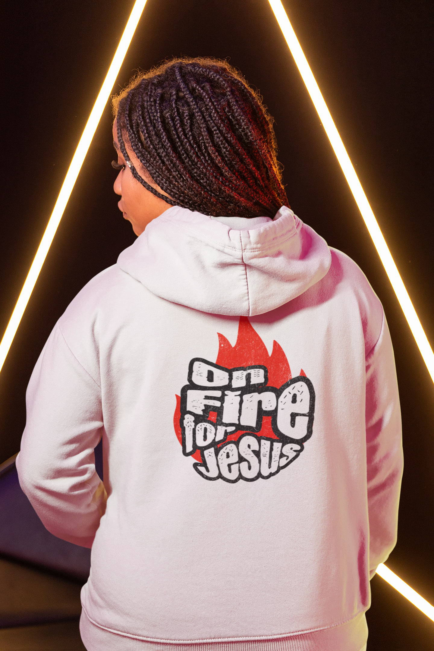 Three-Panel Fleece Hoodie - On Fire for Jesus Three-Panel Fleece Hoodie - On Fire for Jesus