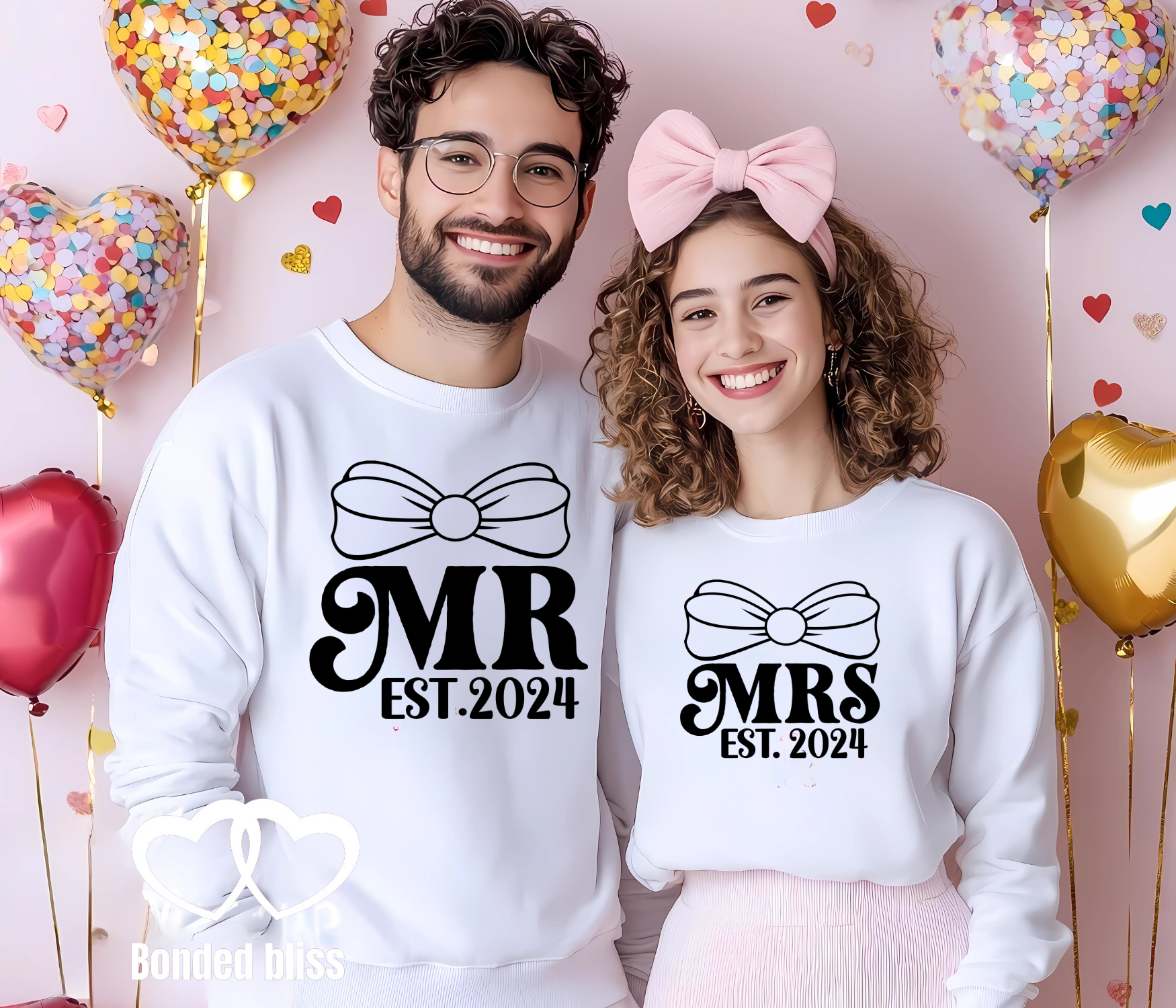 Mr. & Mrs. EST. 2024 Matching Sweatshirts – Perfect for Newlyweds and Couples Mr. & Mrs. EST. 2024 Matching Sweatshirts – Perfect for Newlyweds and Couples
