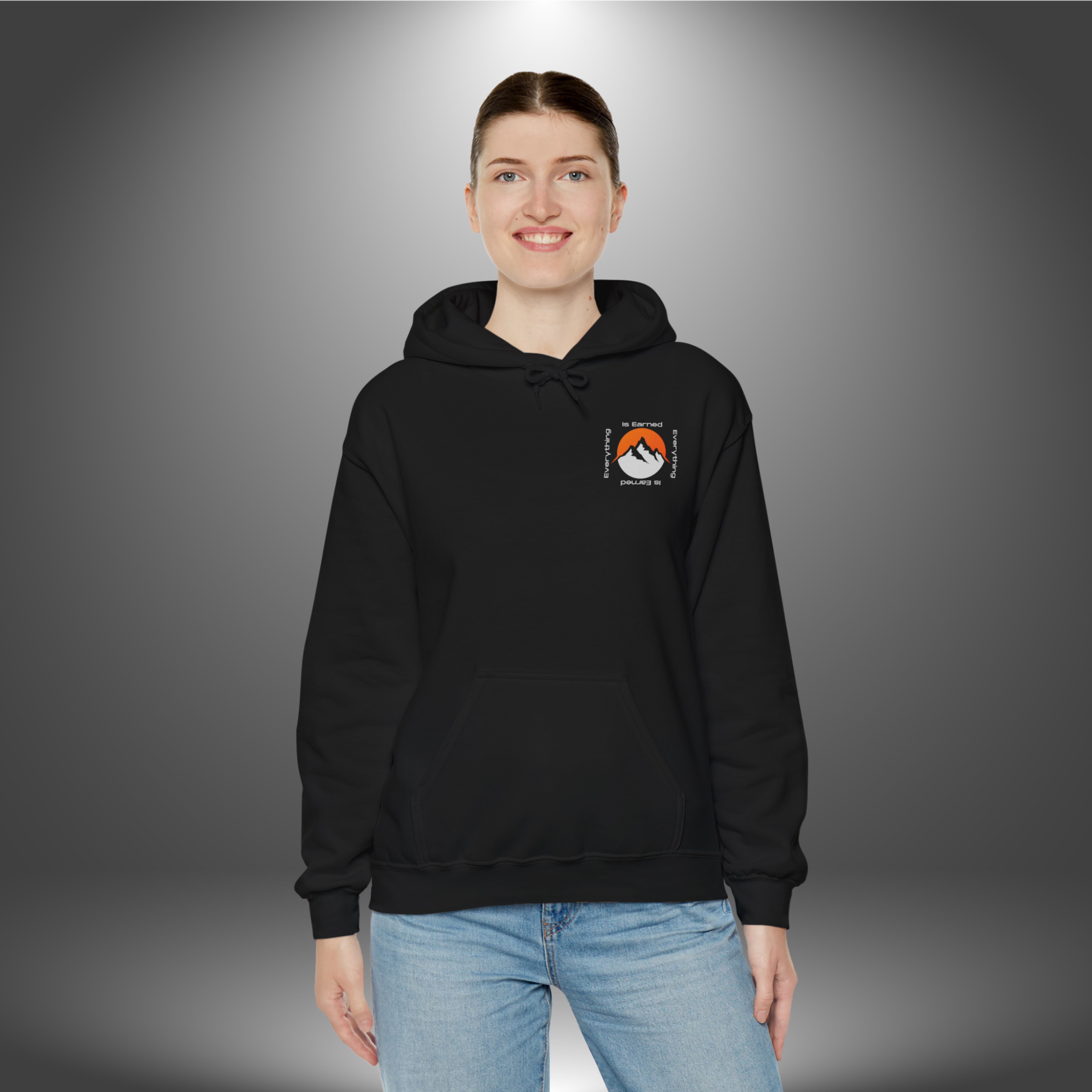 Motivational Everything is Earned Hoodie, Inspirational Unisex Sweatshirt, Workout Pullover, Gym Hooded Jumper, Fitness Apparel, Cozy product thumbnail image Motivational Everything is Earned Hoodie, Inspirational Unisex Sweatshirt, Workout Pullover, Gym Hooded Jumper, Fitness Apparel, Cozy product thumbnail image