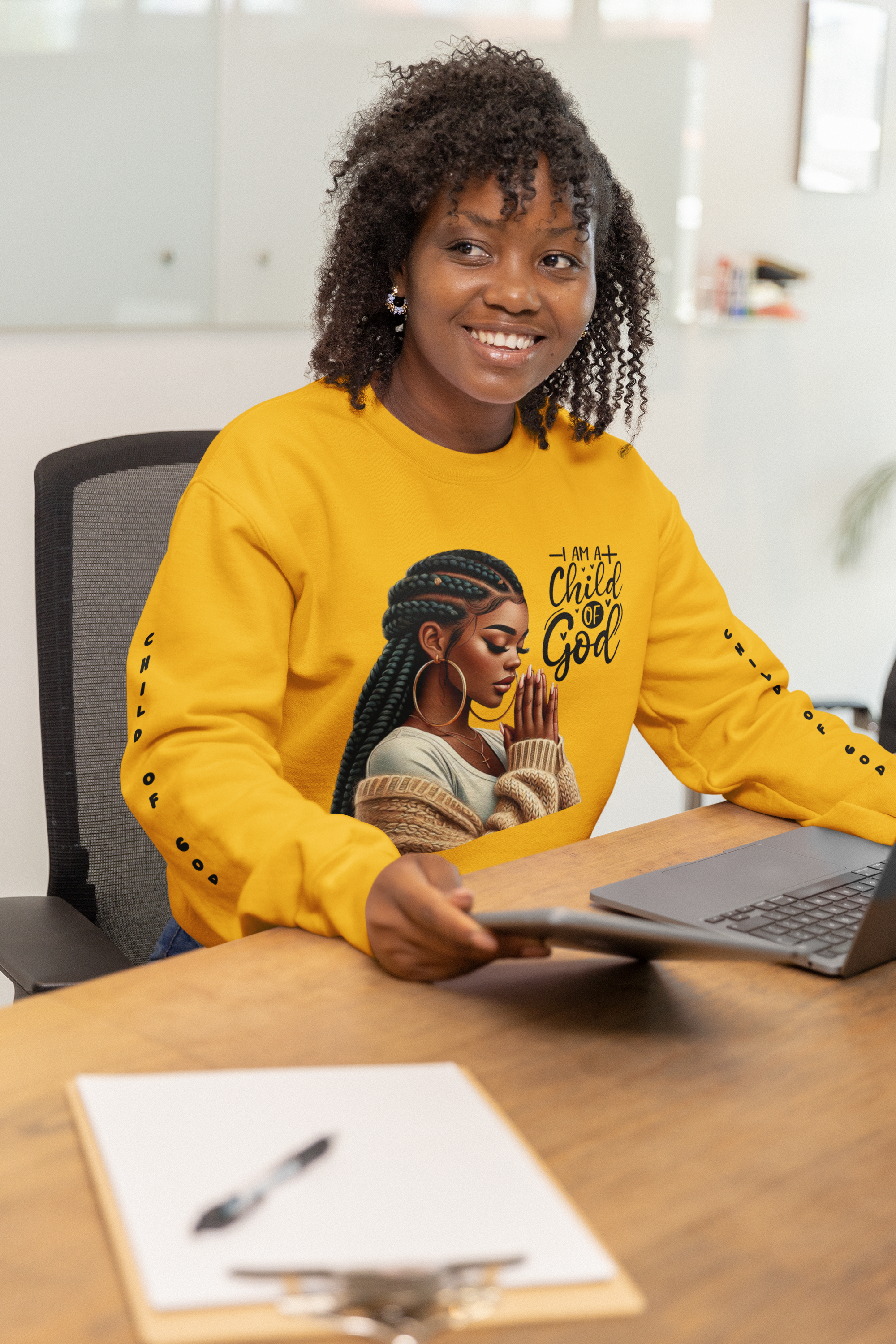 Inspirational Unisex Crewneck Sweatshirt – "I Am a Child of God" Design product thumbnail image Inspirational Unisex Crewneck Sweatshirt – "I Am a Child of God" Design product thumbnail image