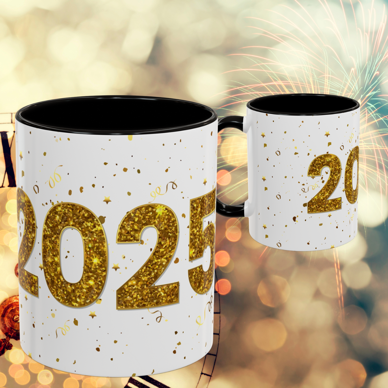 Celebrate the New Year with Colorful 2025 Mugs – Vibrant Ceramic Cups in 11oz &amp; 15oz!
