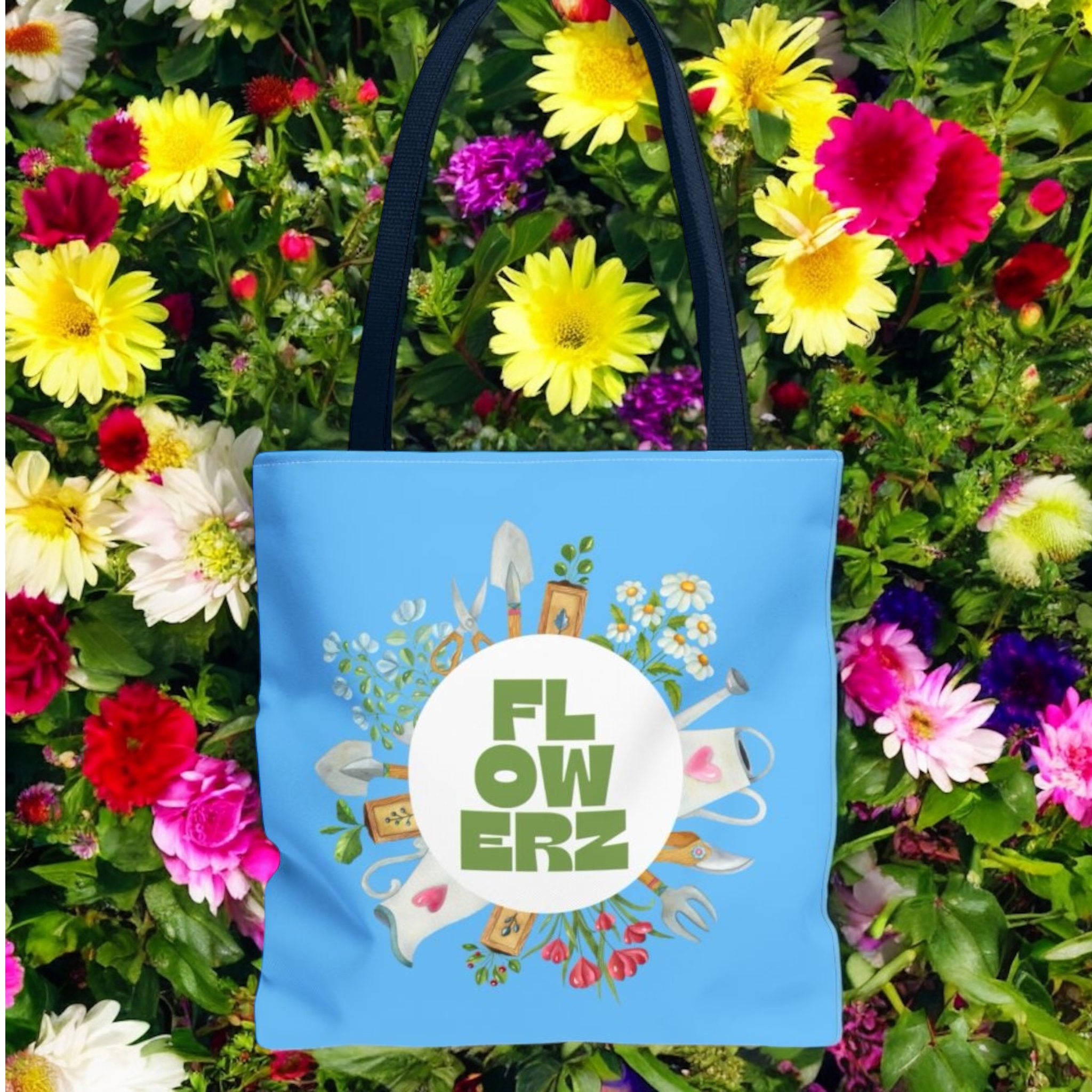 FLOWERZ Tote Bag (AOP) product thumbnail image FLOWERZ Tote Bag (AOP) product thumbnail image