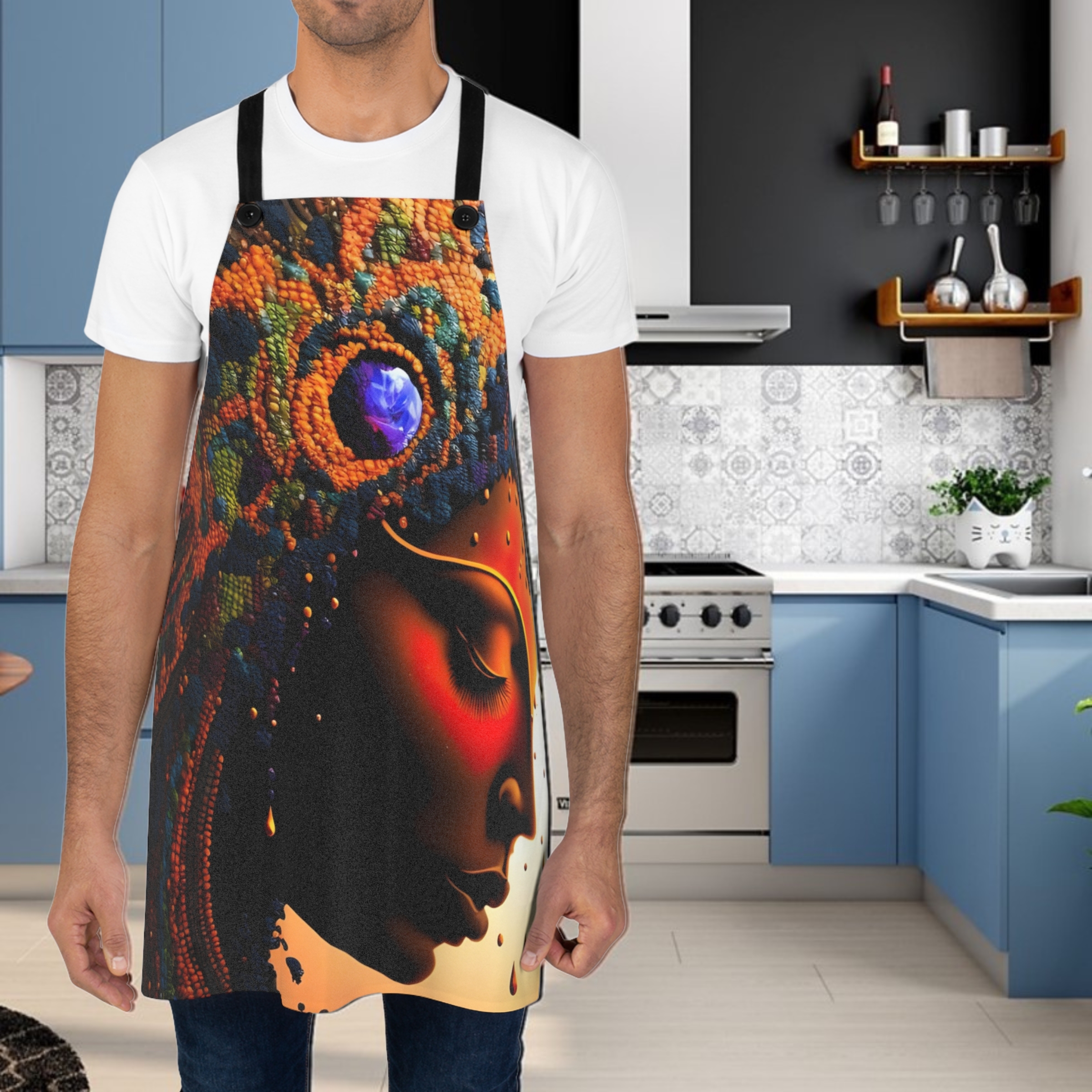African Queen Portrait Apron (AOP)