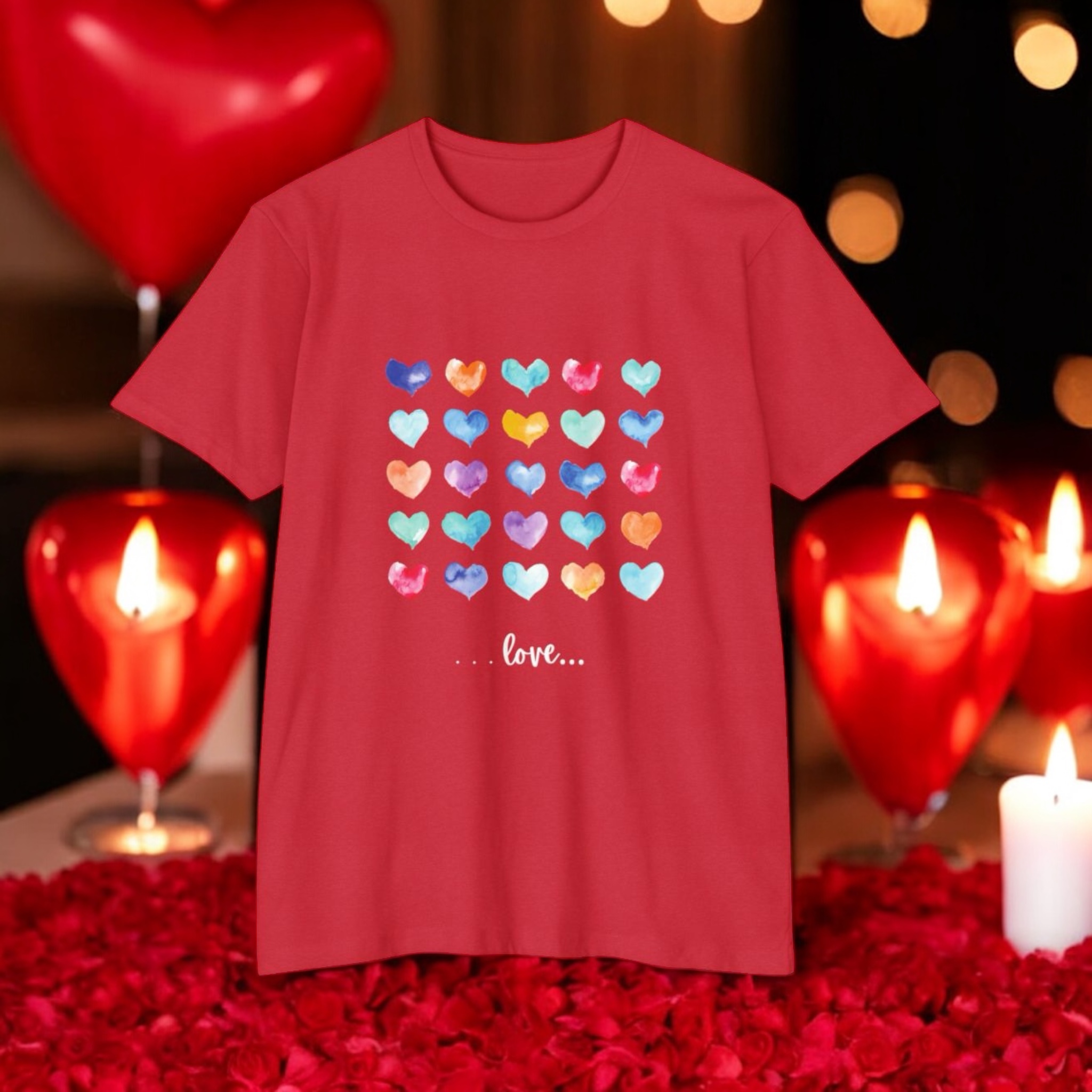 Heart Grid / Love Unisex CVC Jersey T-shirt Heart Grid / Love Unisex CVC Jersey T-shirt