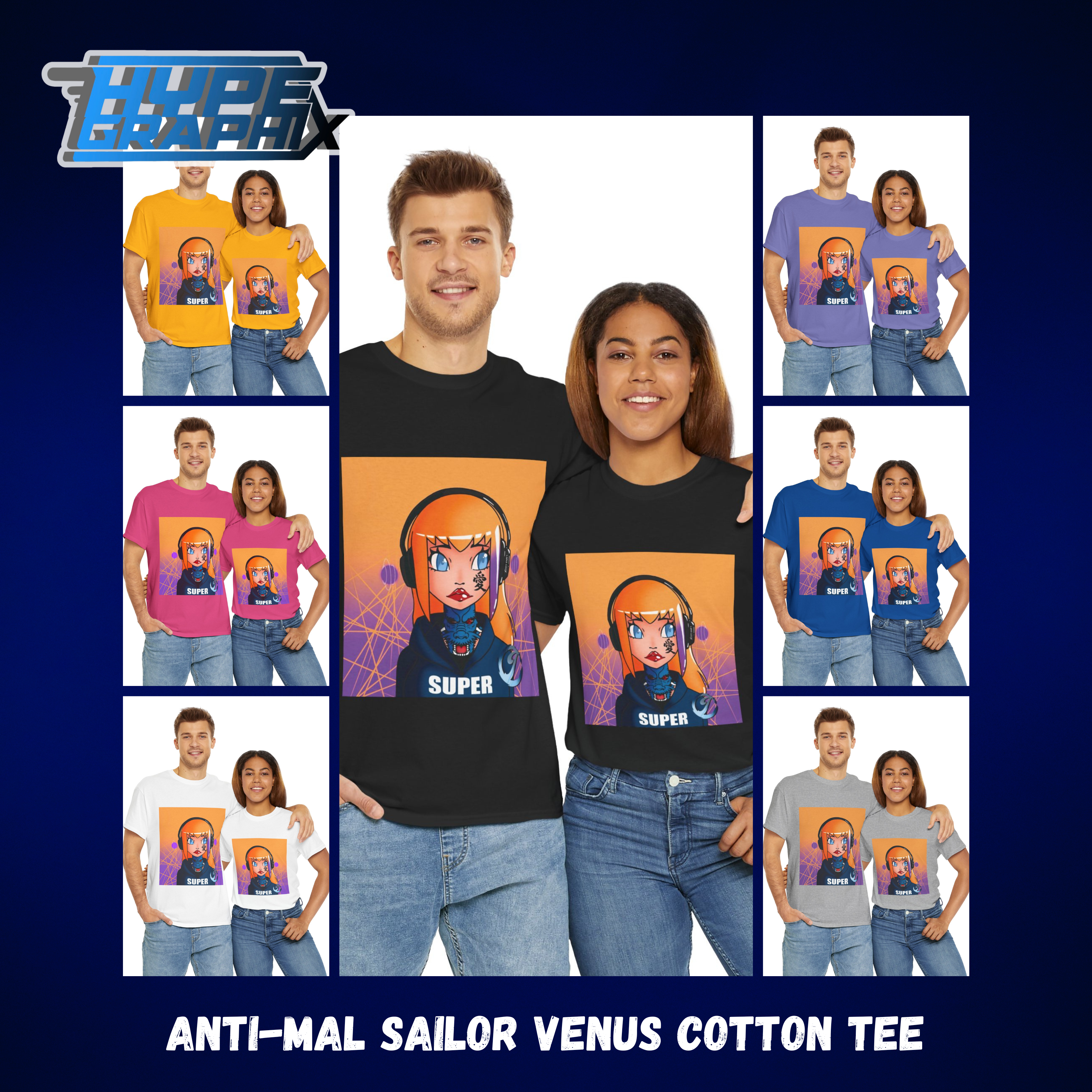 Anti-Mal Sailor Venus Unisex Heavy Cotton Tee product thumbnail image Anti-Mal Sailor Venus Unisex Heavy Cotton Tee product thumbnail image