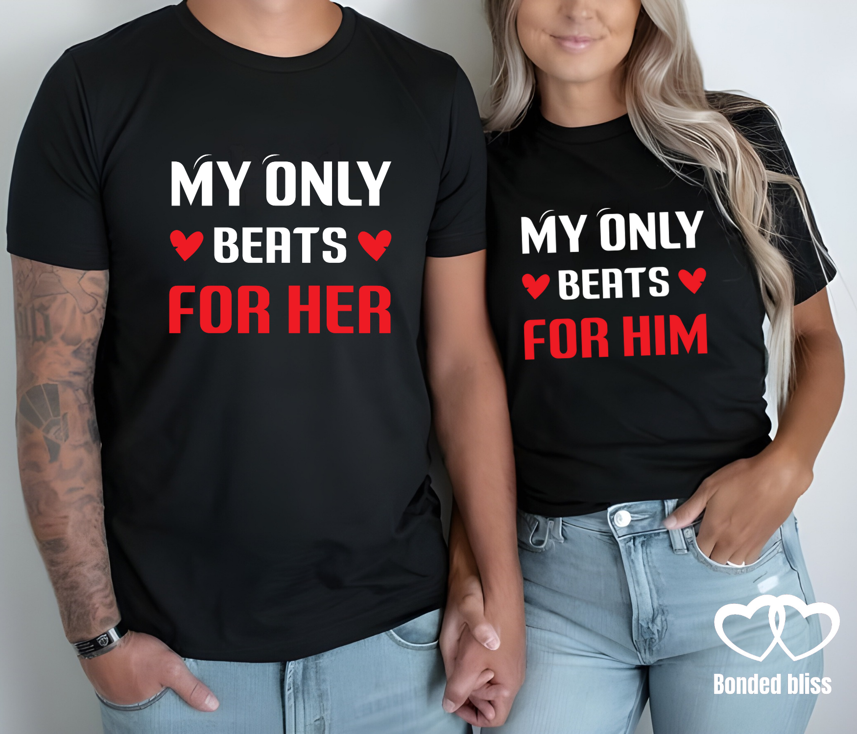My Only Beats For Her" & "My Only Beats For Him" Couples T-Shirts My Only Beats For Her" & "My Only Beats For Him" Couples T-Shirts