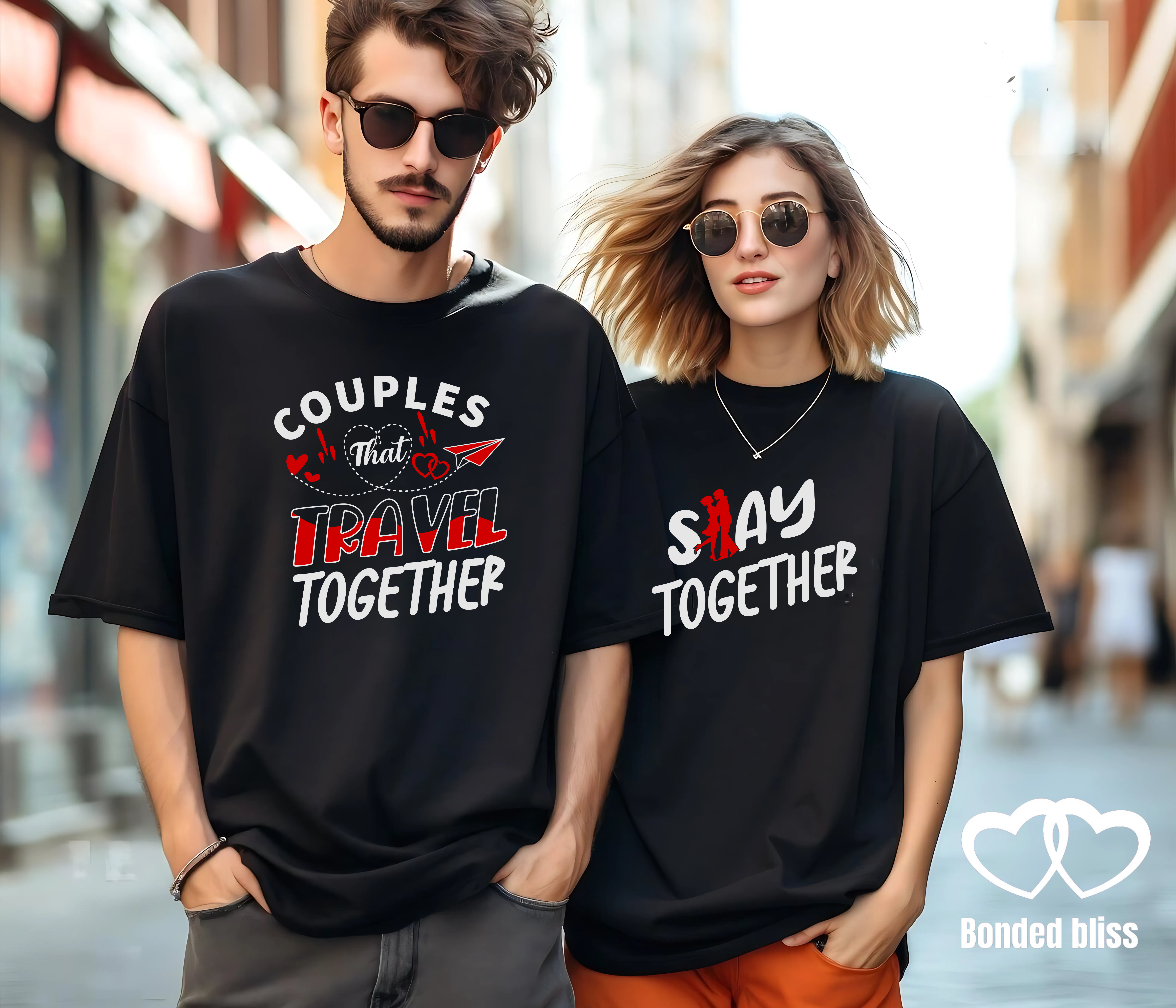 Couples That Travel Together" & "Stay Together" Matching Tees Couples That Travel Together" & "Stay Together" Matching Tees