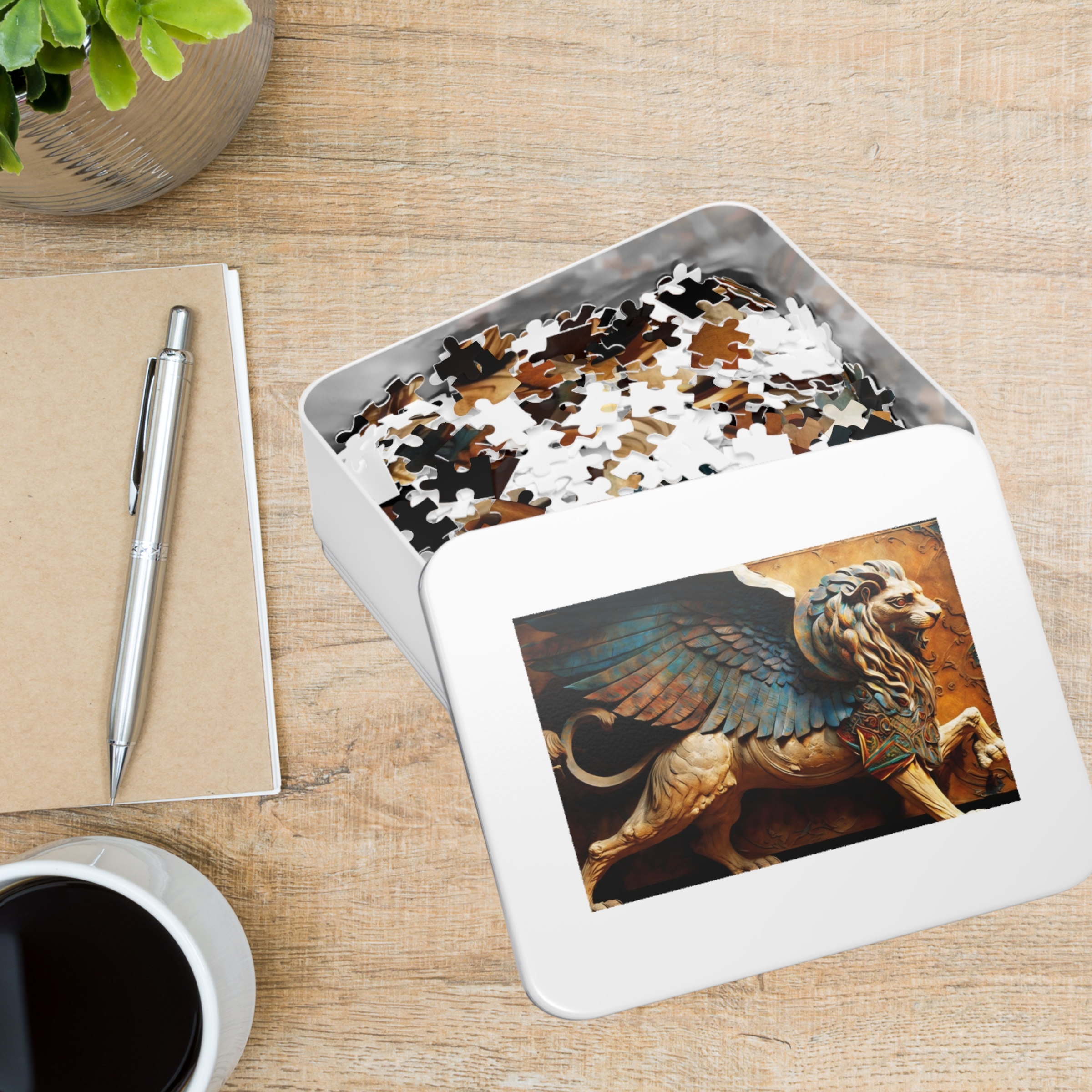 Lamassu Eagle Lion Persian God Jigsaw Puzzle (30, 110, 252, 500,1000-Piece)