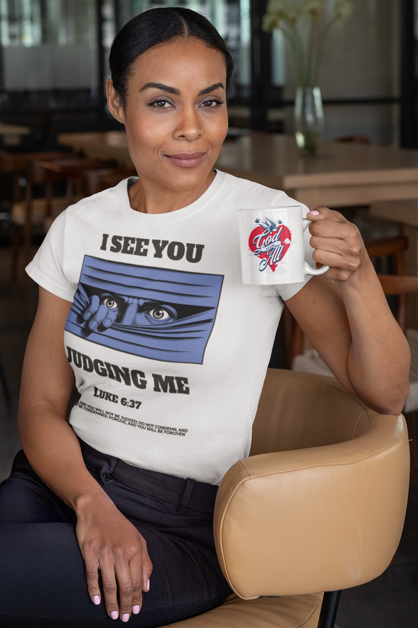 Unisex Jersey Short Sleeve Tee - I see you judging me product thumbnail image Unisex Jersey Short Sleeve Tee - I see you judging me product thumbnail image