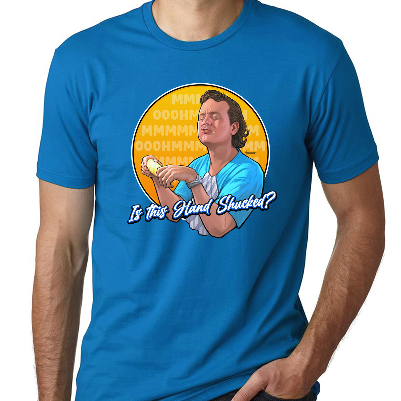 Hand Shucked What about Bob? Unisex Cotton Crew Tee Hand Shucked What about Bob? Unisex Cotton Crew Tee