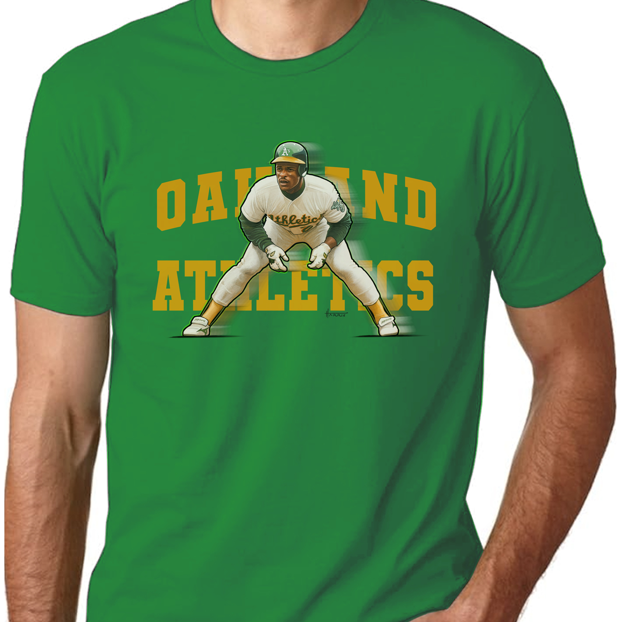 Rickey Henderson Oakland Athletics A's Unisex Cotton Crew Tee product thumbnail image Rickey Henderson Oakland Athletics A's Unisex Cotton Crew Tee product thumbnail image