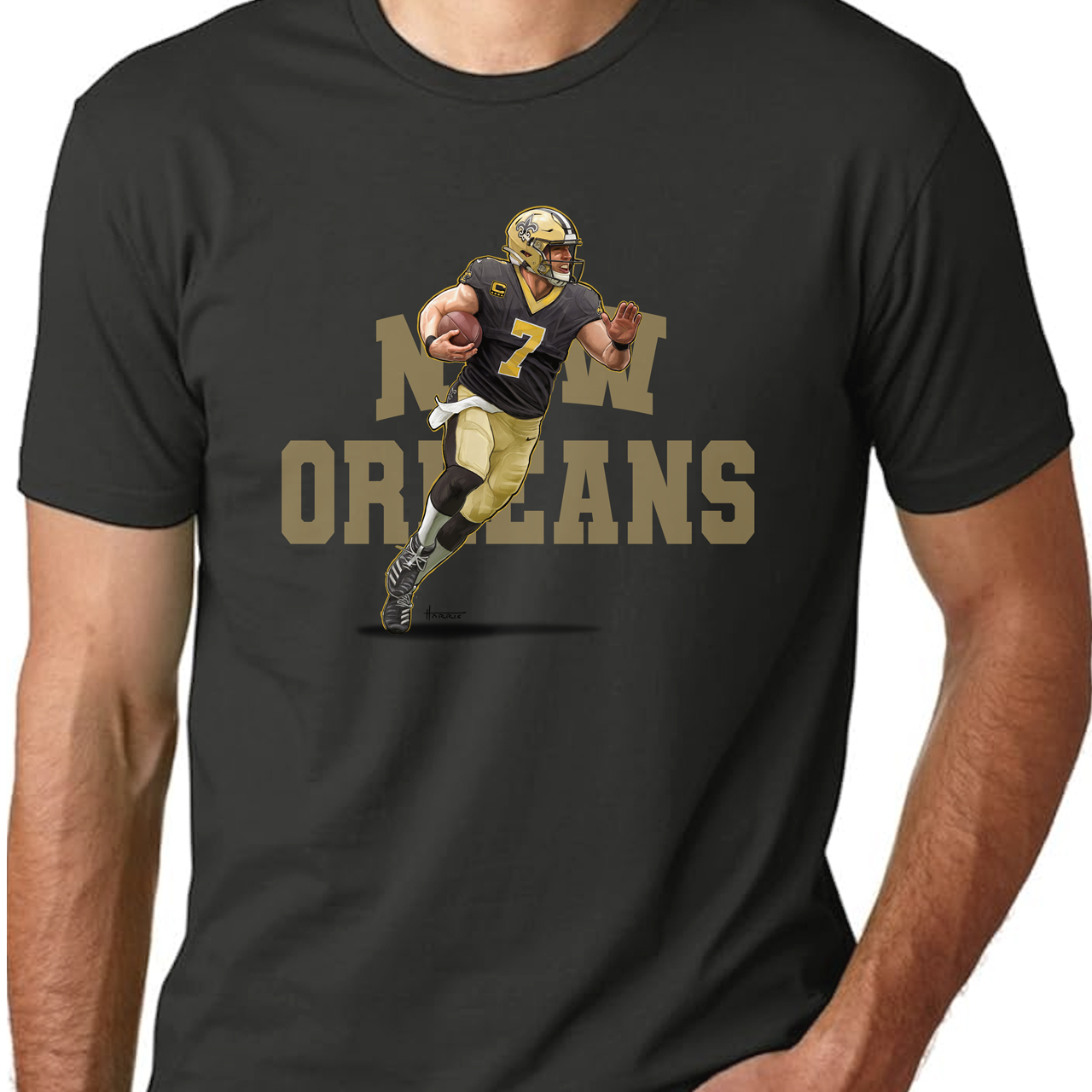 Taysom Hill New Orleans Saints Unisex Cotton Crew Tee product thumbnail image Taysom Hill New Orleans Saints Unisex Cotton Crew Tee product thumbnail image