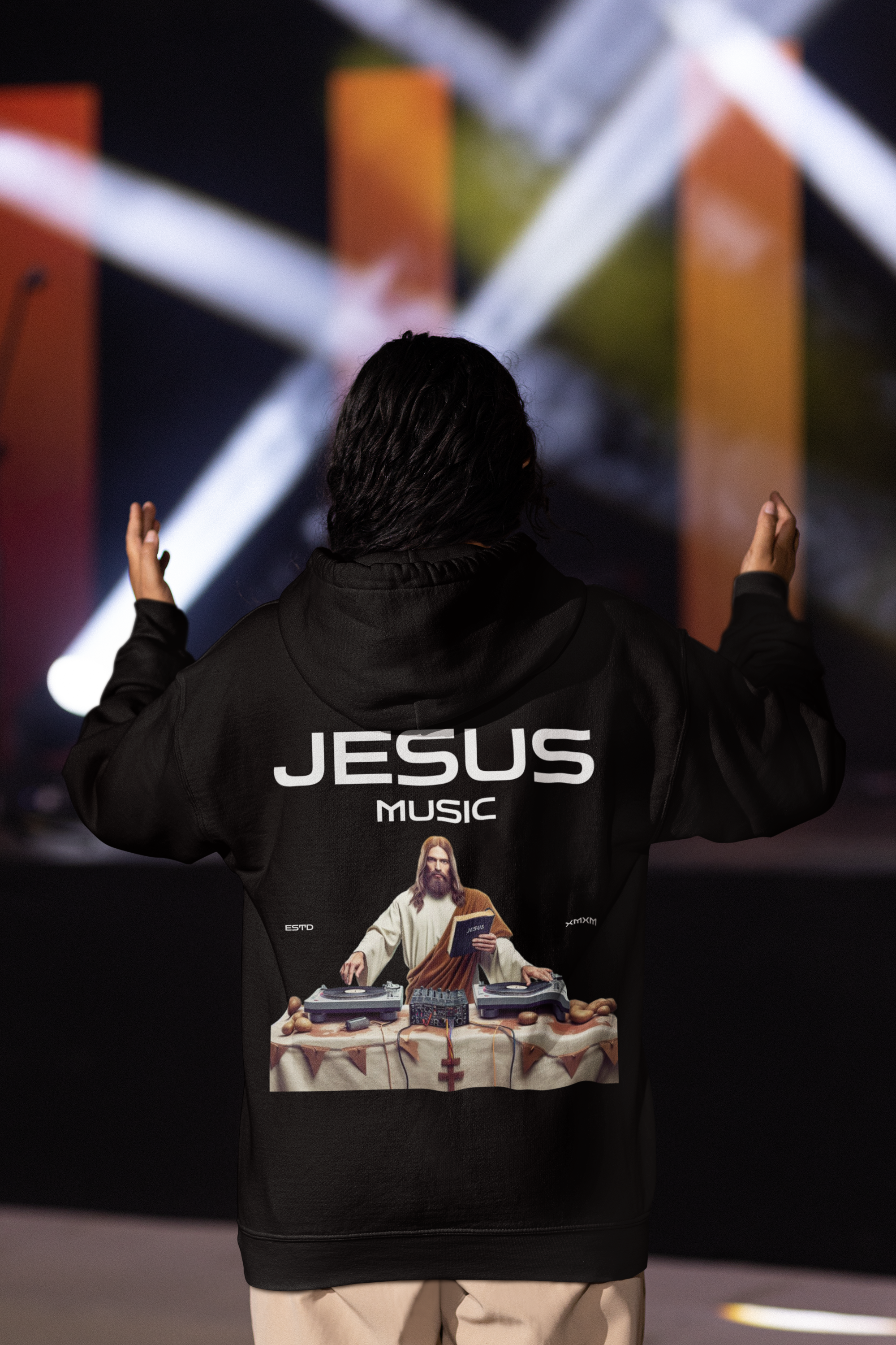Three-Panel Fleece Hoodie - JESUS MUSIC product thumbnail image Three-Panel Fleece Hoodie - JESUS MUSIC product thumbnail image