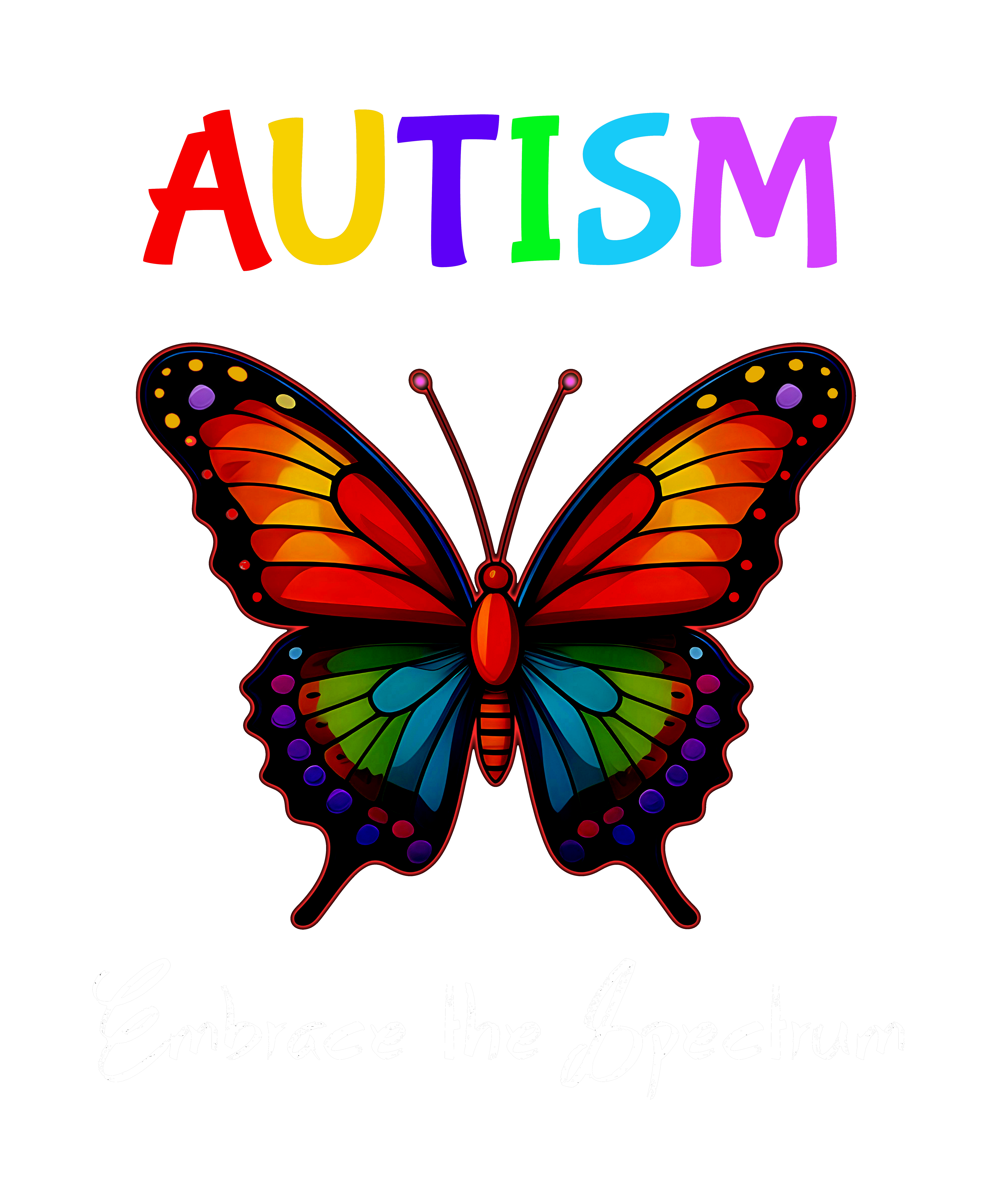 Embrace the Spectrum Autism Butterfly T-Shirt - FREE SHIPPING product thumbnail image