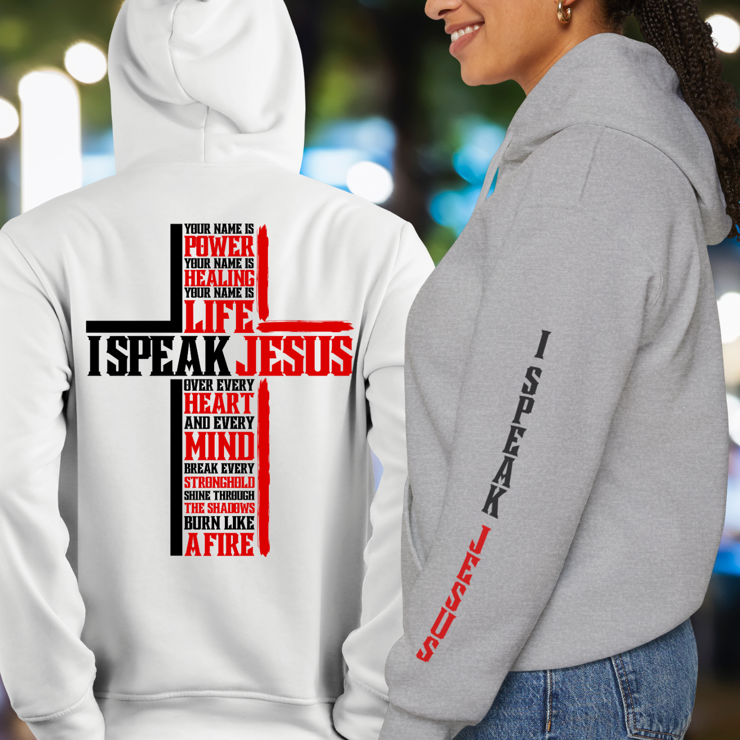 I Speak Jesus - Unisex, Heavy Blend Pullover Hoodie. product thumbnail image I Speak Jesus - Unisex, Heavy Blend Pullover Hoodie. product thumbnail image