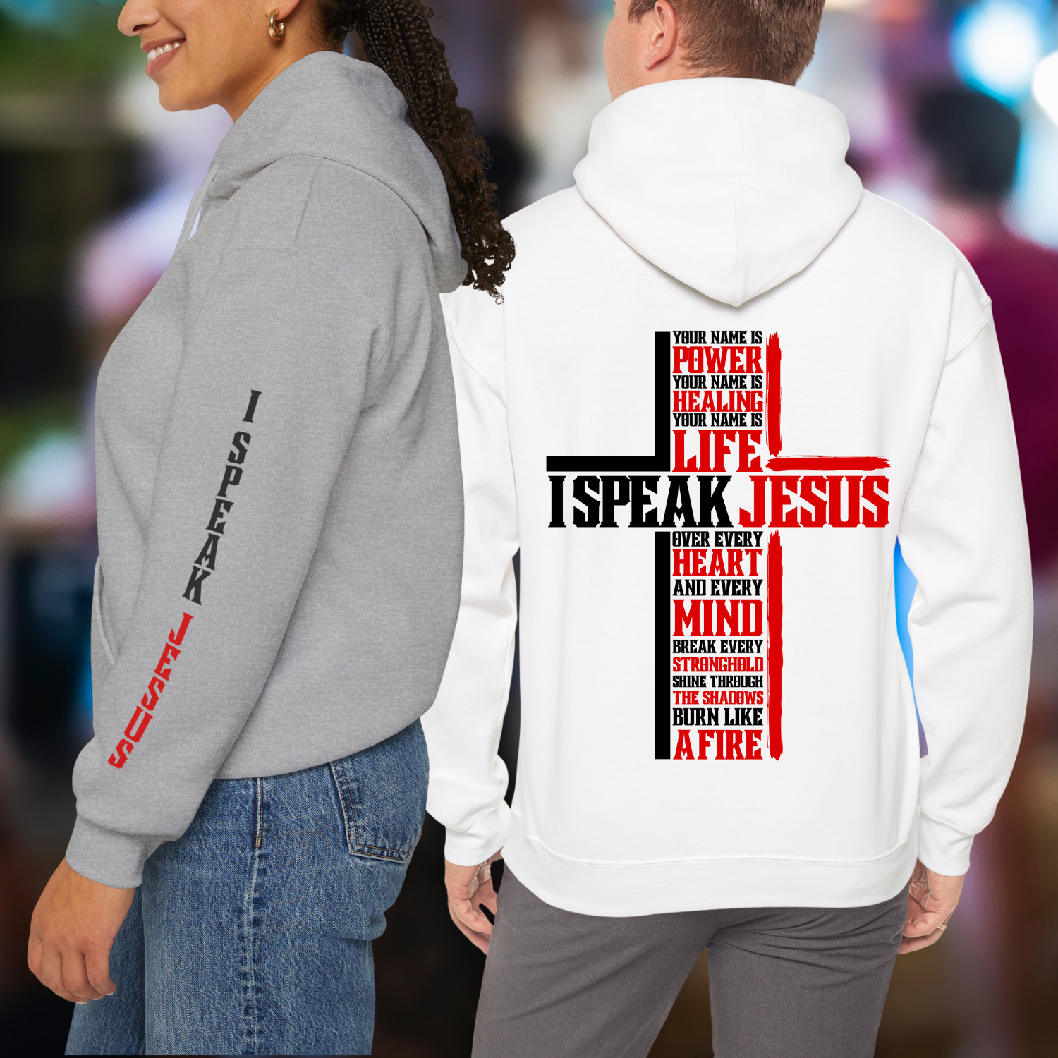 I Speak Jesus - Unisex, Heavy Blend Pullover Hoodie. product thumbnail image I Speak Jesus - Unisex, Heavy Blend Pullover Hoodie. product thumbnail image