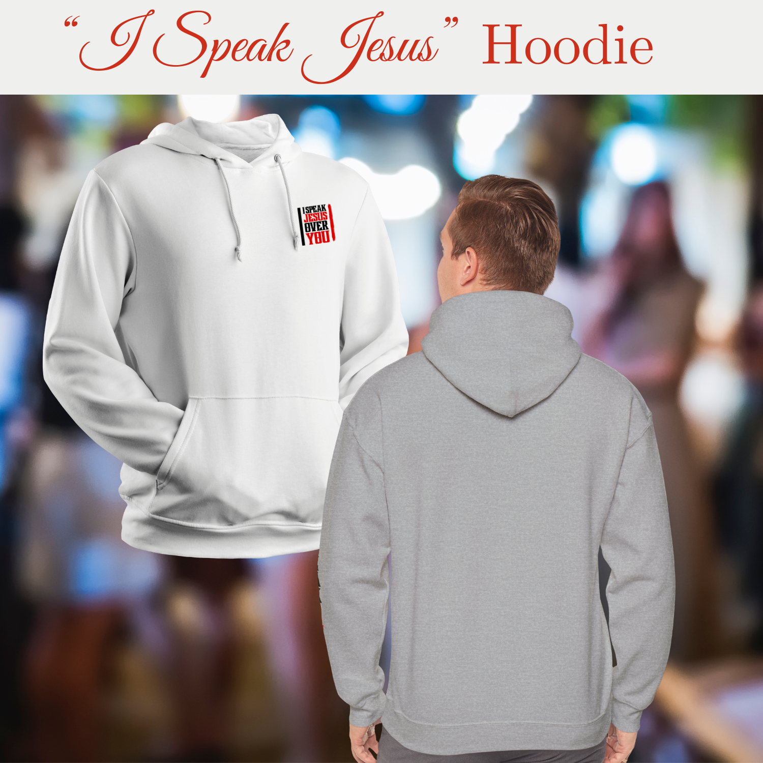 I Speak Jesus - Unisex, Heavy Blend Pullover Hoodie. product thumbnail image I Speak Jesus - Unisex, Heavy Blend Pullover Hoodie. product thumbnail image