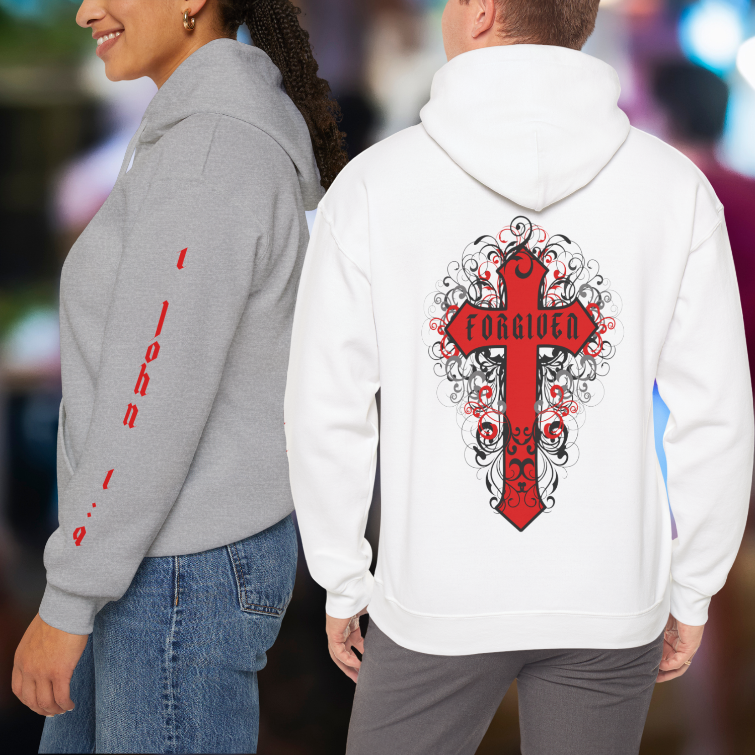 FORGIVEN - Unisex, Heavy Blend Pullover Hoodie. product thumbnail image FORGIVEN - Unisex, Heavy Blend Pullover Hoodie. product thumbnail image
