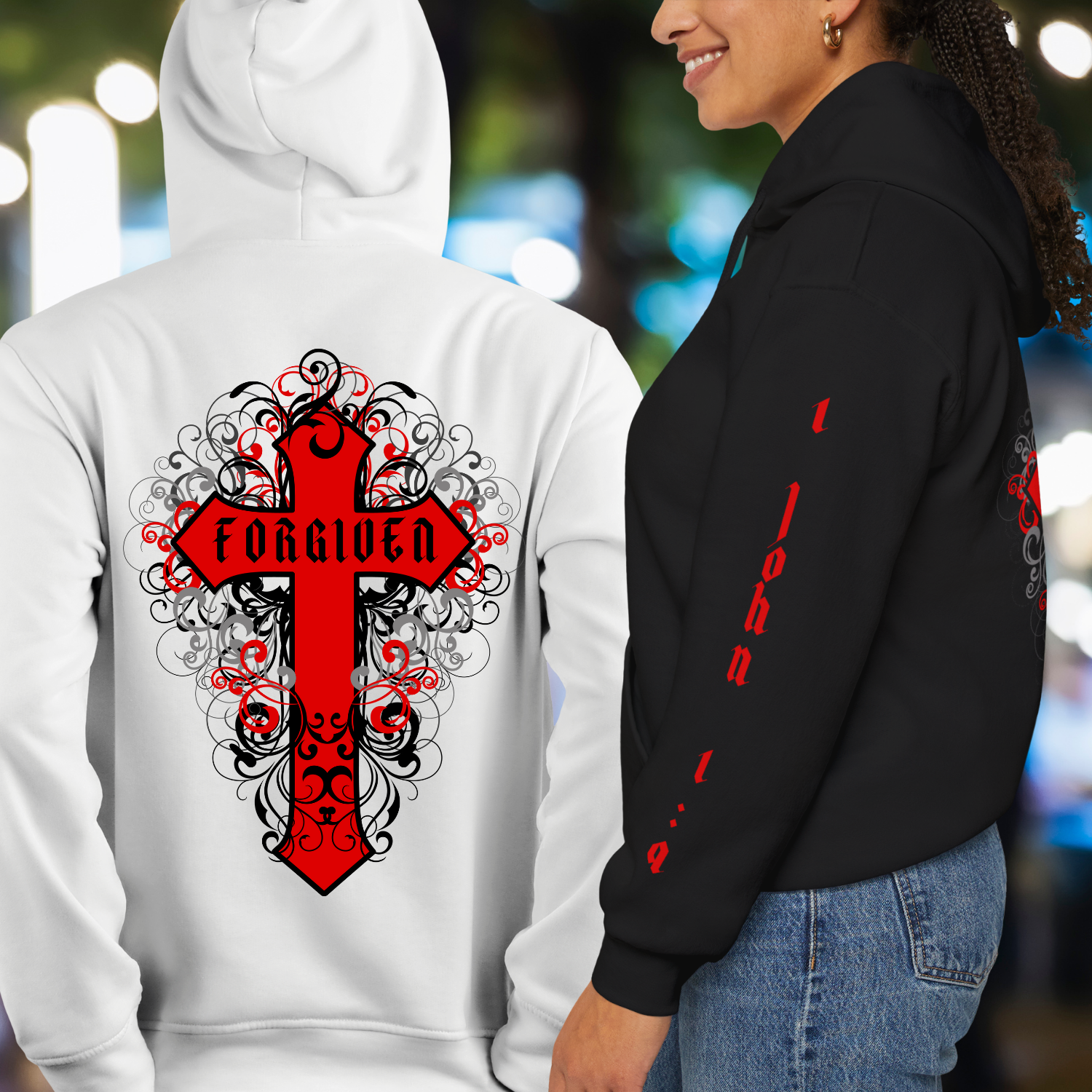 FORGIVEN - Unisex, Heavy Blend Pullover Hoodie. product thumbnail image FORGIVEN - Unisex, Heavy Blend Pullover Hoodie. product thumbnail image