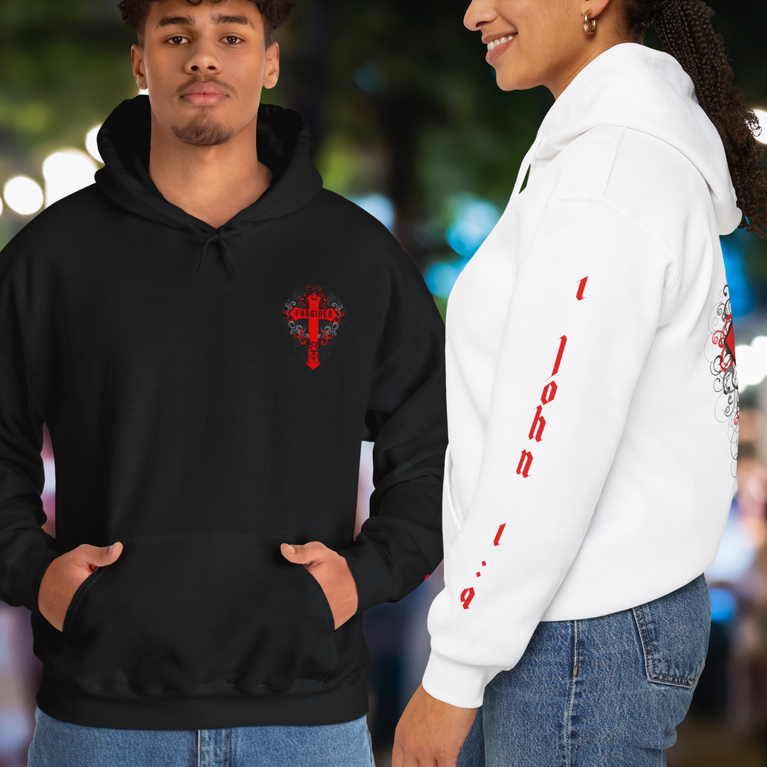 FORGIVEN - Unisex, Heavy Blend Pullover Hoodie. product thumbnail image FORGIVEN - Unisex, Heavy Blend Pullover Hoodie. product thumbnail image