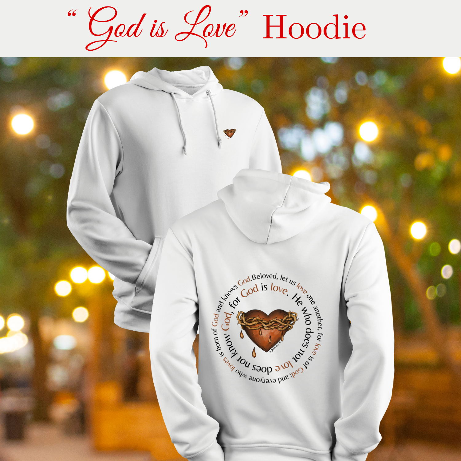 God Is Love - Unisex, Heavy Blend Pullover Hoodie product thumbnail image God Is Love - Unisex, Heavy Blend Pullover Hoodie product thumbnail image