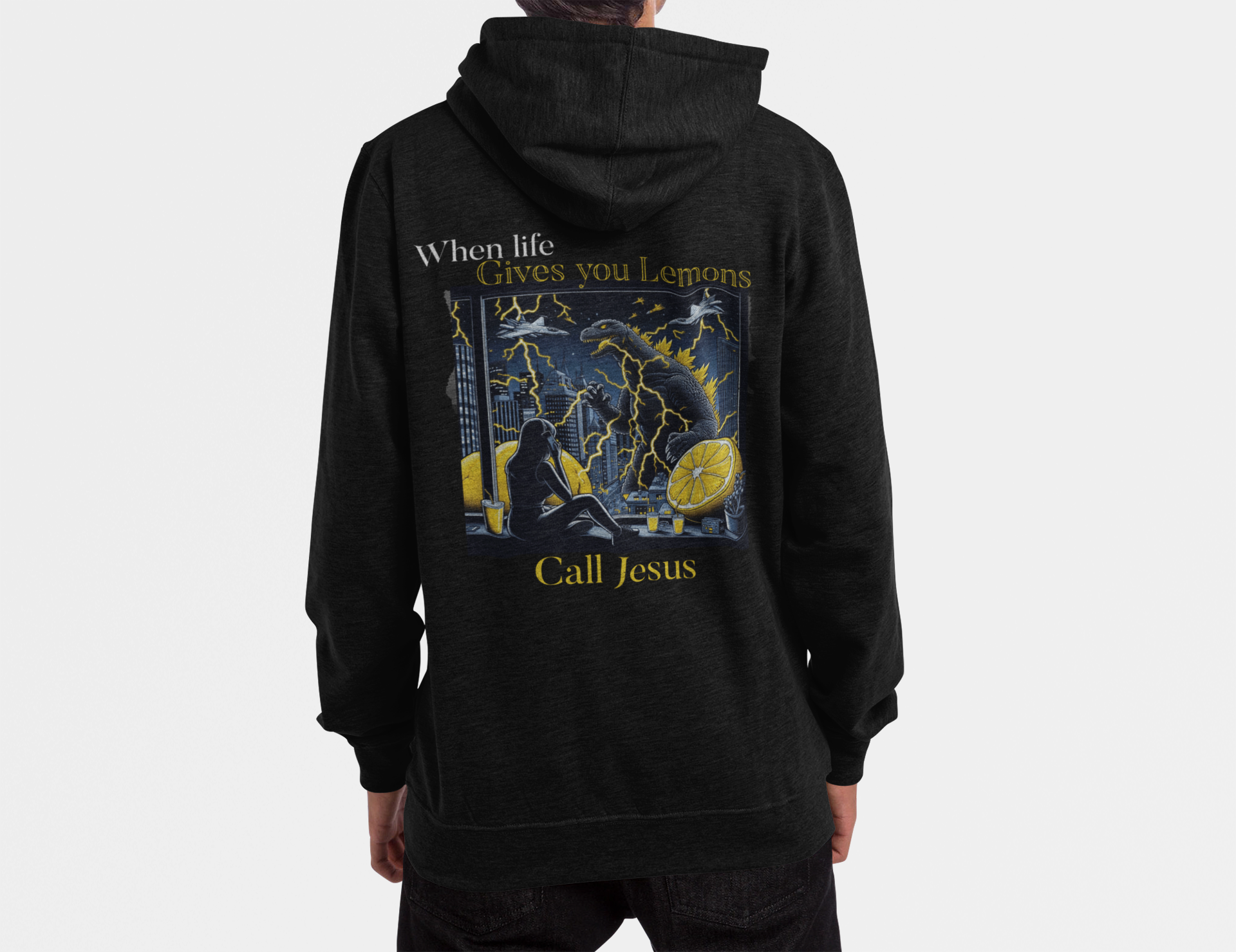 Fleece Hoodie - Call Jesus When Life Gives You Lemons Fleece Hoodie - Call Jesus When Life Gives You Lemons