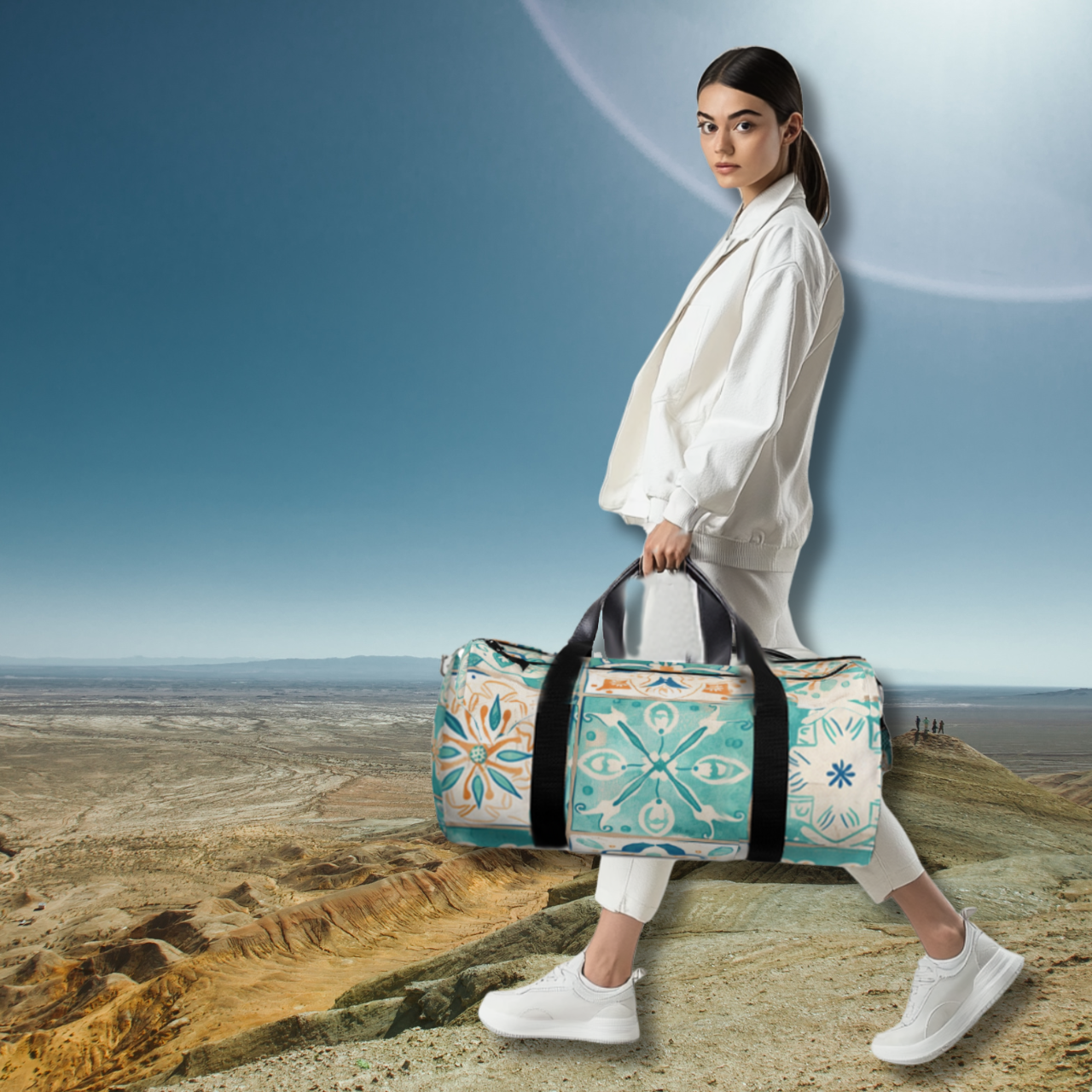 Bohemian Style Duffel Bag - Colorful Weekend Gym Tote, Travel Luggage, Sports Bag, Stylish Overnight Bag, Gift for Her product thumbnail image Bohemian Style Duffel Bag - Colorful Weekend Gym Tote, Travel Luggage, Sports Bag, Stylish Overnight Bag, Gift for Her product thumbnail image