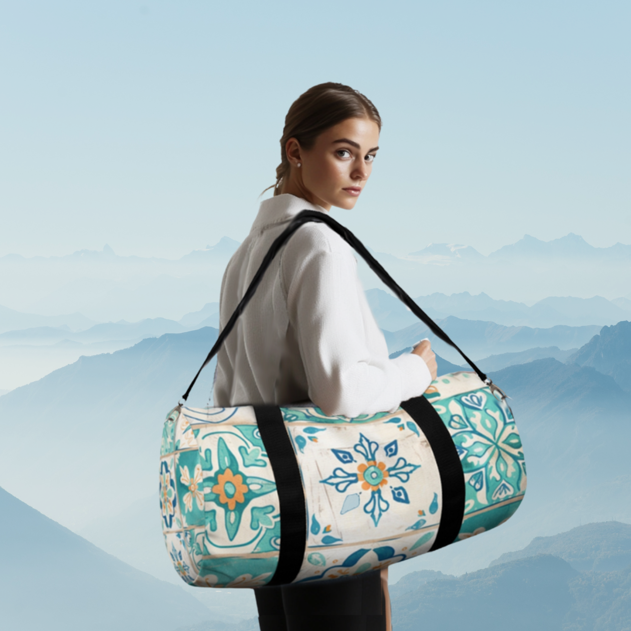 Bohemian Style Duffel Bag - Colorful Weekend Gym Tote, Travel Luggage, Sports Bag, Stylish Overnight Bag, Gift for Her product thumbnail image Bohemian Style Duffel Bag - Colorful Weekend Gym Tote, Travel Luggage, Sports Bag, Stylish Overnight Bag, Gift for Her product thumbnail image