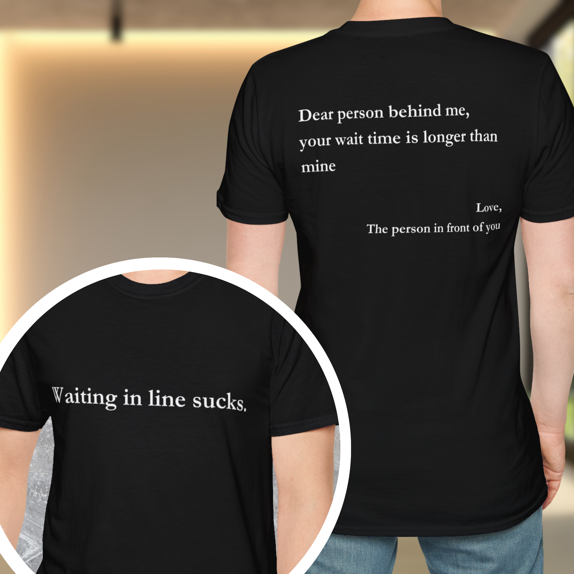 Waiting In Line Sucks Shirt product thumbnail image Waiting In Line Sucks Shirt product thumbnail image