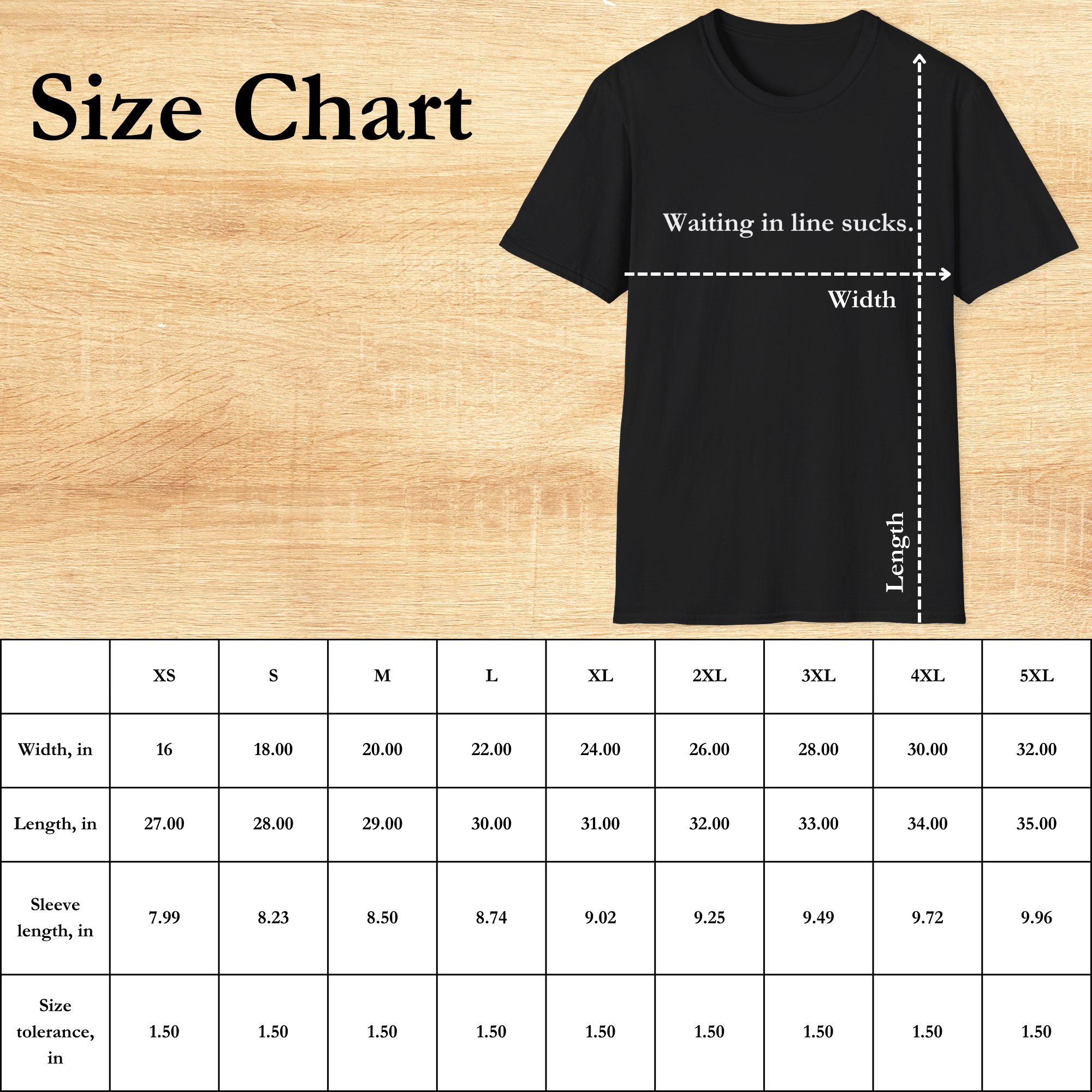 Waiting In Line Sucks Shirt product thumbnail image Waiting In Line Sucks Shirt product thumbnail image