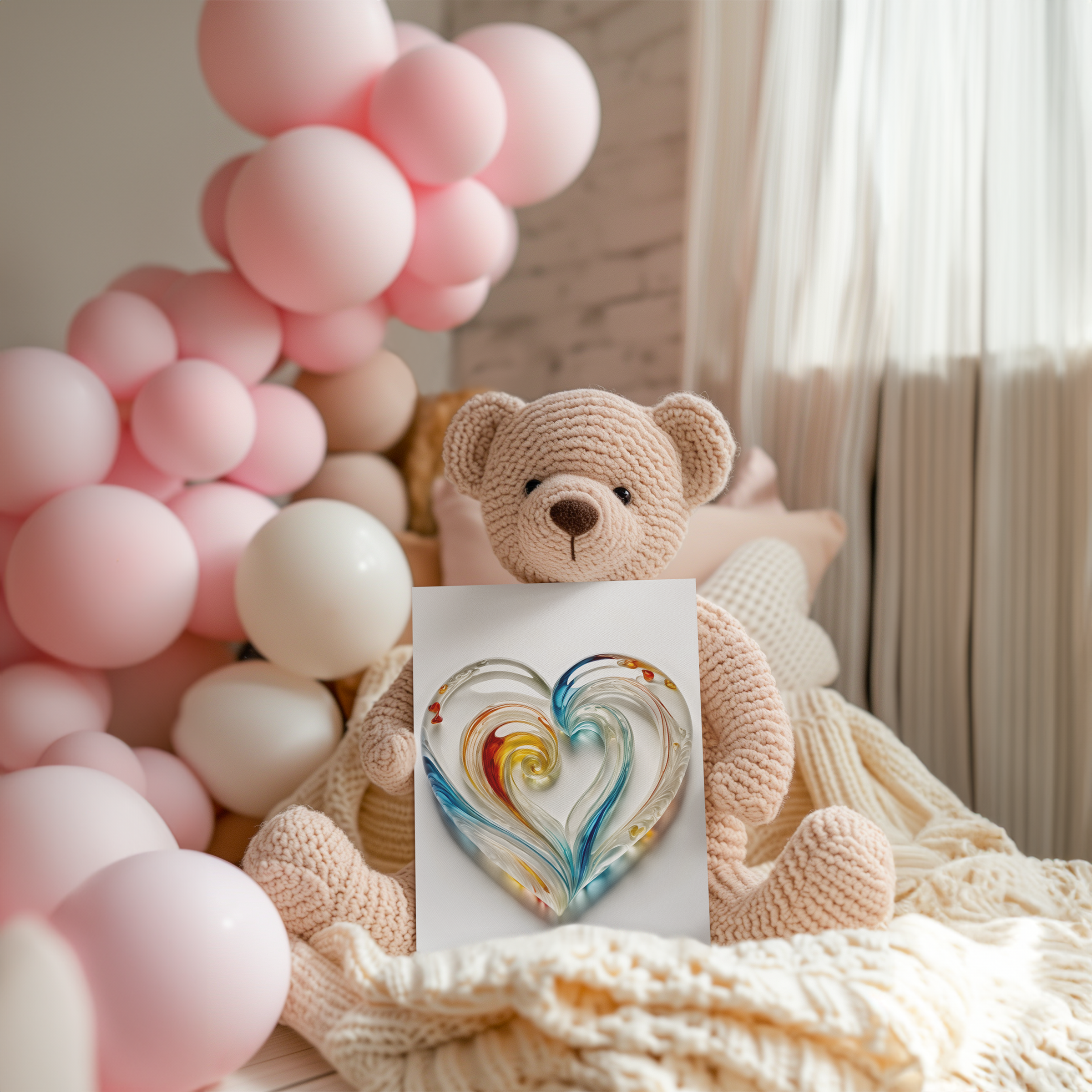 Glass Heart - Greeting Cards (1, 10, 30, and 50pcs) - lrPd7z Glass Heart - Greeting Cards (1, 10, 30, and 50pcs) - lrPd7z