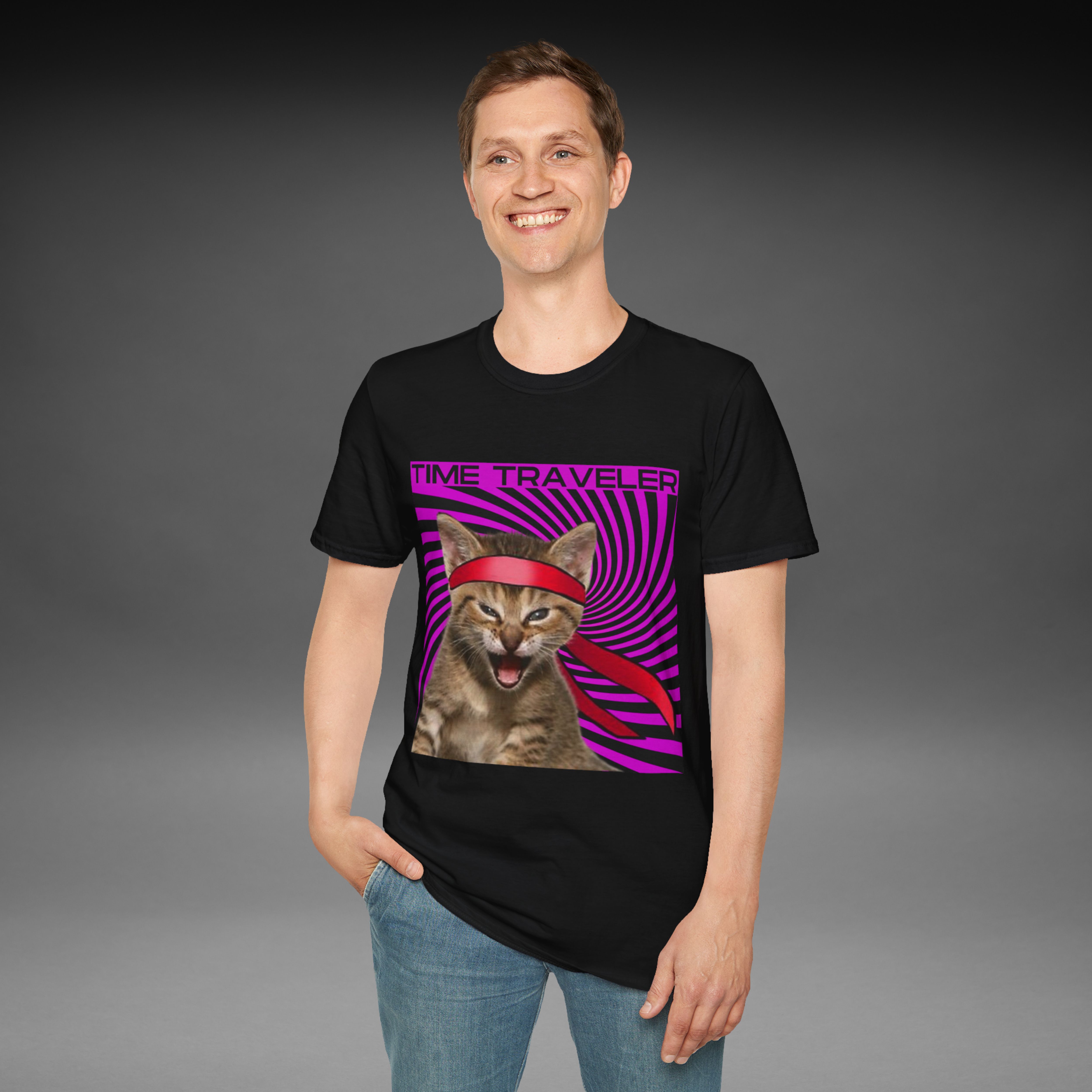 Roaring Kitty Time Traveler Unisex T-Shirt, GME, Vintage Graphic Shirt, Retro Animal Top, Finance product thumbnail image Roaring Kitty Time Traveler Unisex T-Shirt, GME, Vintage Graphic Shirt, Retro Animal Top, Finance product thumbnail image