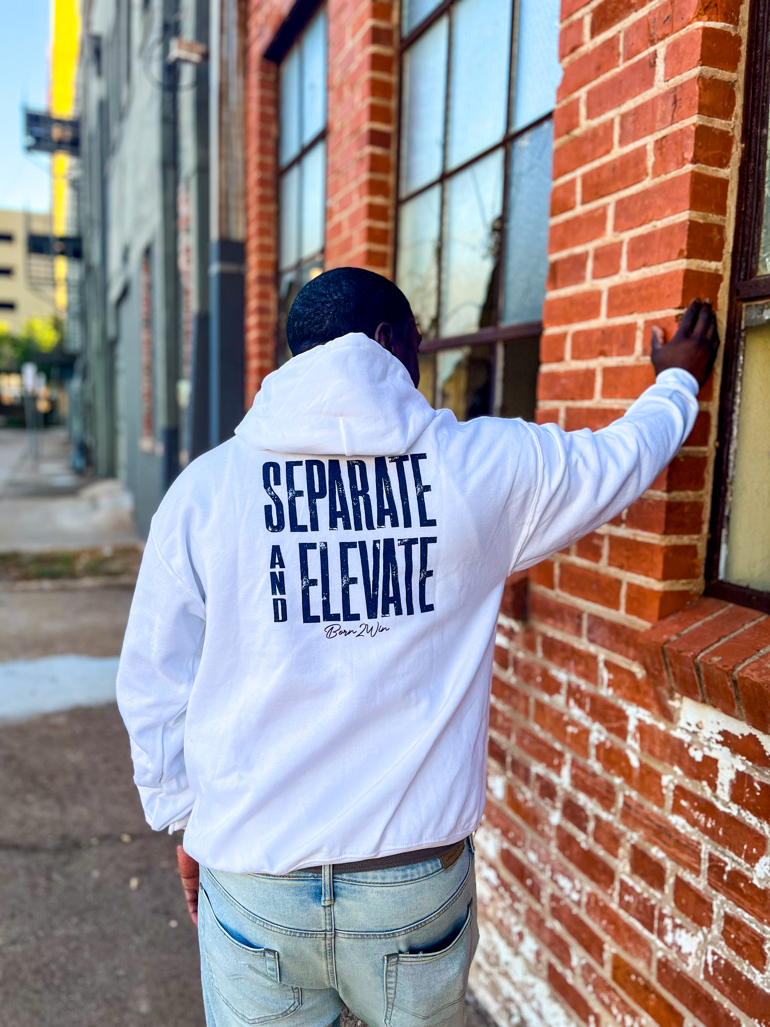 Separate and Elevate Unisex Hoodie product thumbnail image Separate and Elevate Unisex Hoodie product thumbnail image