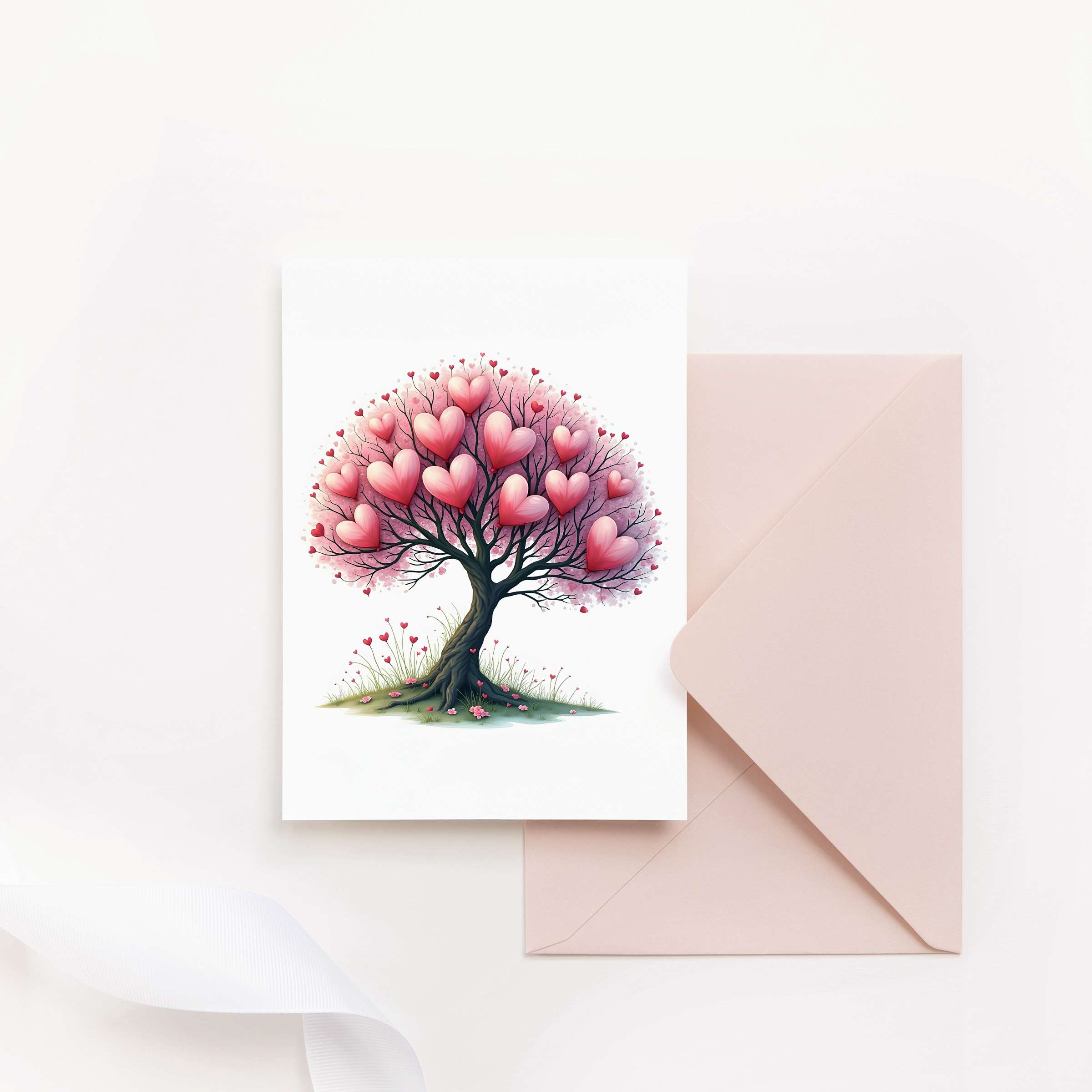 Lovely Valentines Heart Tree - Greeting Cards (1, 10, 30, and 50pcs)   - nFYfIx