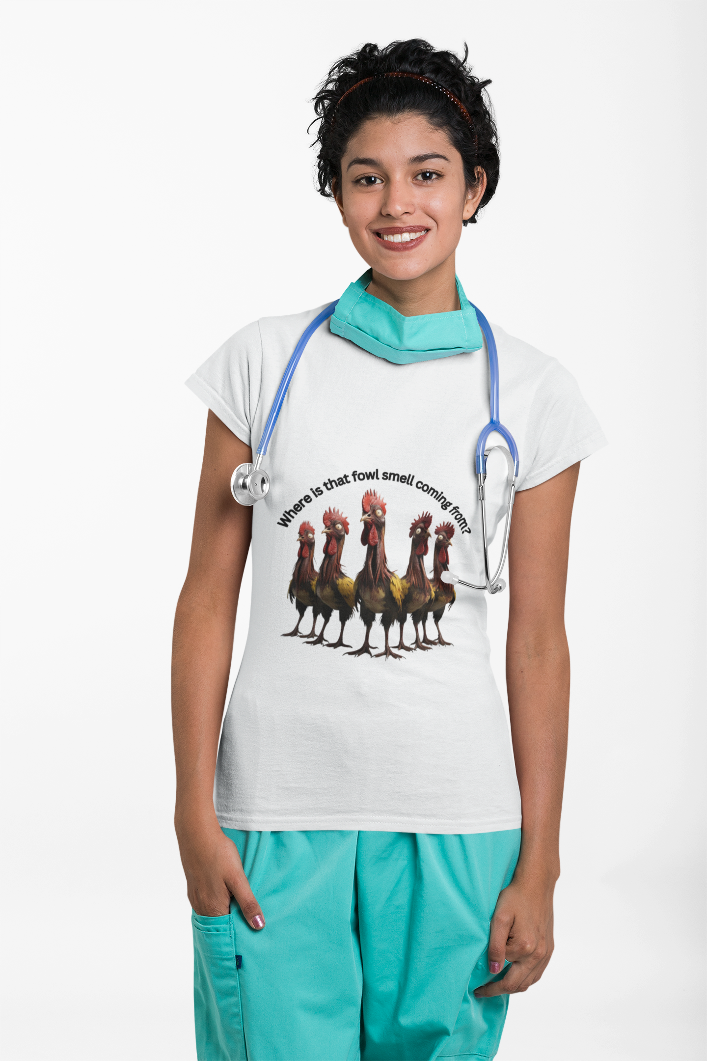 Funny Chicken T-Shirt, Quirky Gift for Bird Lovers, Farmhouse Style Tee, Casual Wear, Humor Shirt, Great for Birthdays product thumbnail image