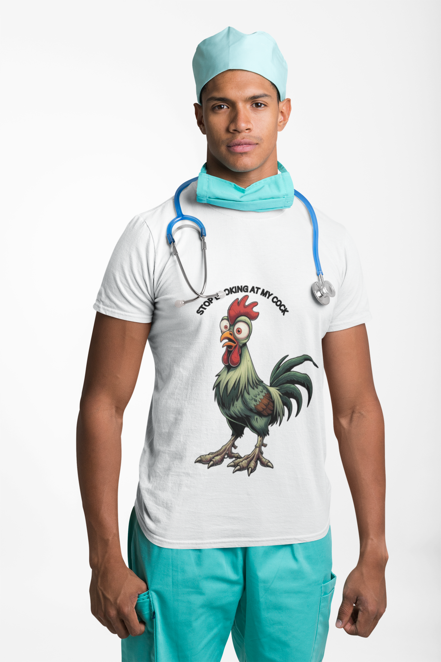 Funny Rooster Graphic Tee - Unisex Jersey Short Sleeve Tee, Humorous Animal Shirt, Gift for Animal Lovers, Farm-themed Apparel, Quirky product thumbnail image Funny Rooster Graphic Tee - Unisex Jersey Short Sleeve Tee, Humorous Animal Shirt, Gift for Animal Lovers, Farm-themed Apparel, Quirky product thumbnail image